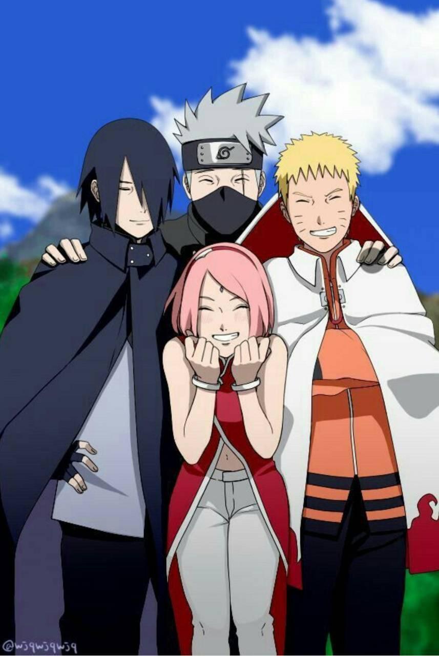 857x1280 Naruto Team 7 Photo