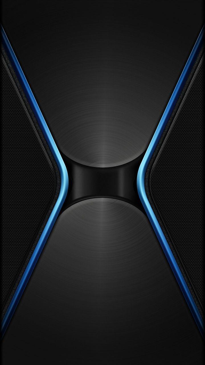 720x1280 Black with Neon Blue Wallpaper. Free android wallpaper, Android wallpaper, Black wallpaper