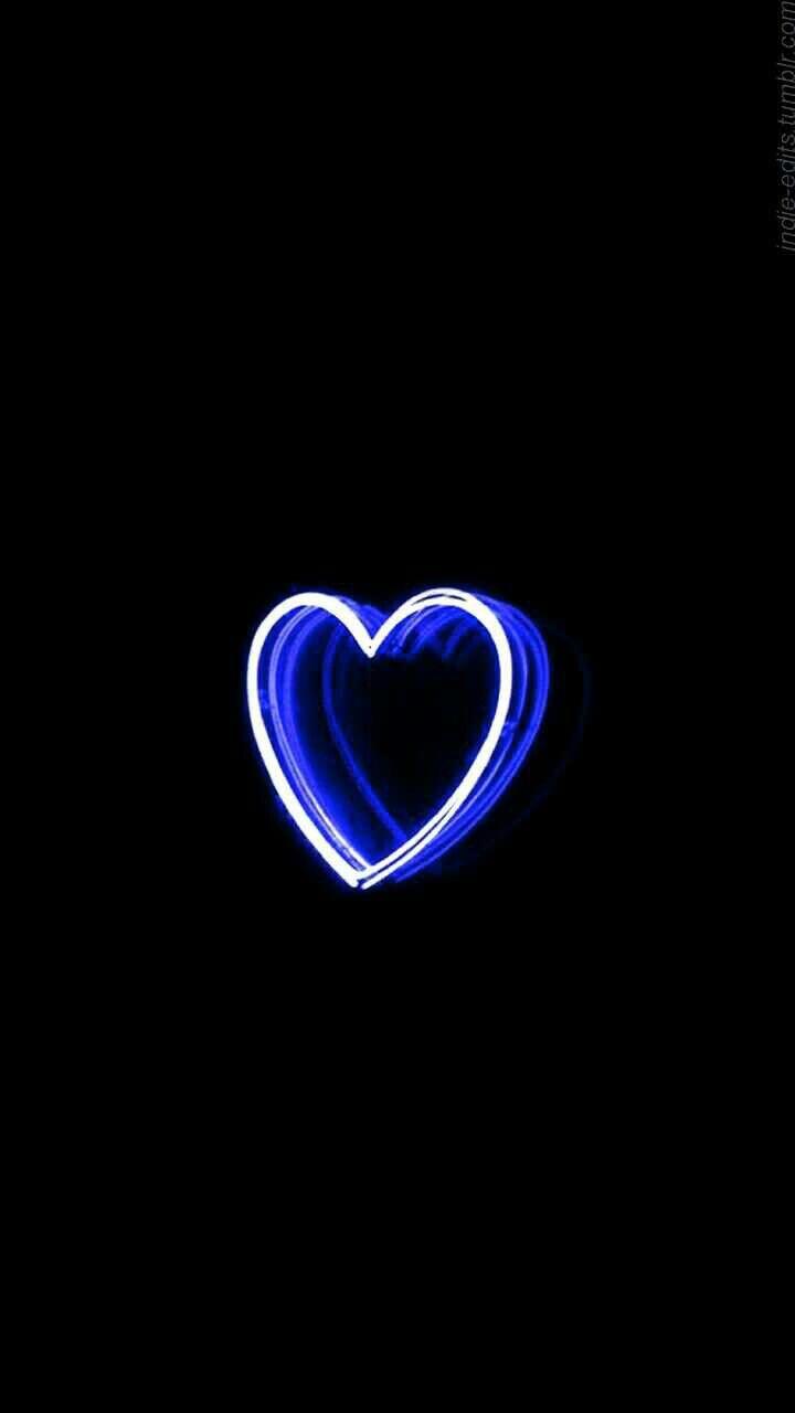 720x1280 Black And Blue Neon Wallpaper