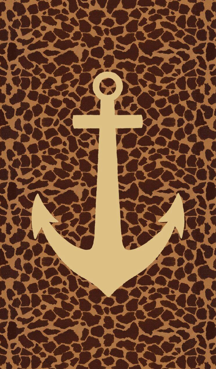 744x1272 Bronze & tan anchor. Anchor wallpaper, Nautical wallpaper, Cute wallpaper