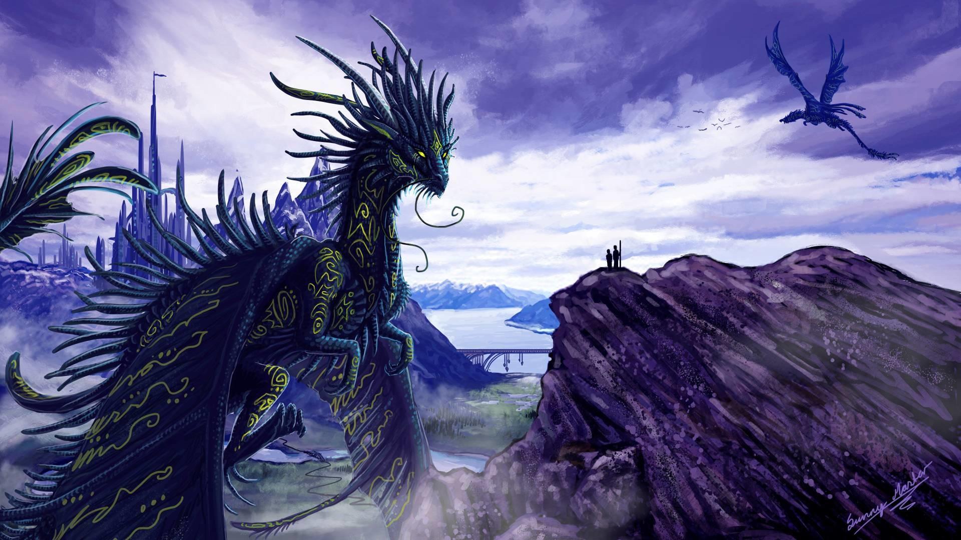 1920x1080 Lightning Dragon Wallpaper for