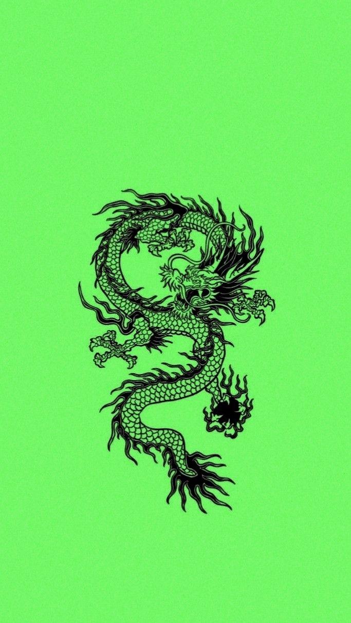 683x1214 green dragon wallpaper. Dragon wallpaper iphone, Dark green aesthetic, Dark green wallpaper