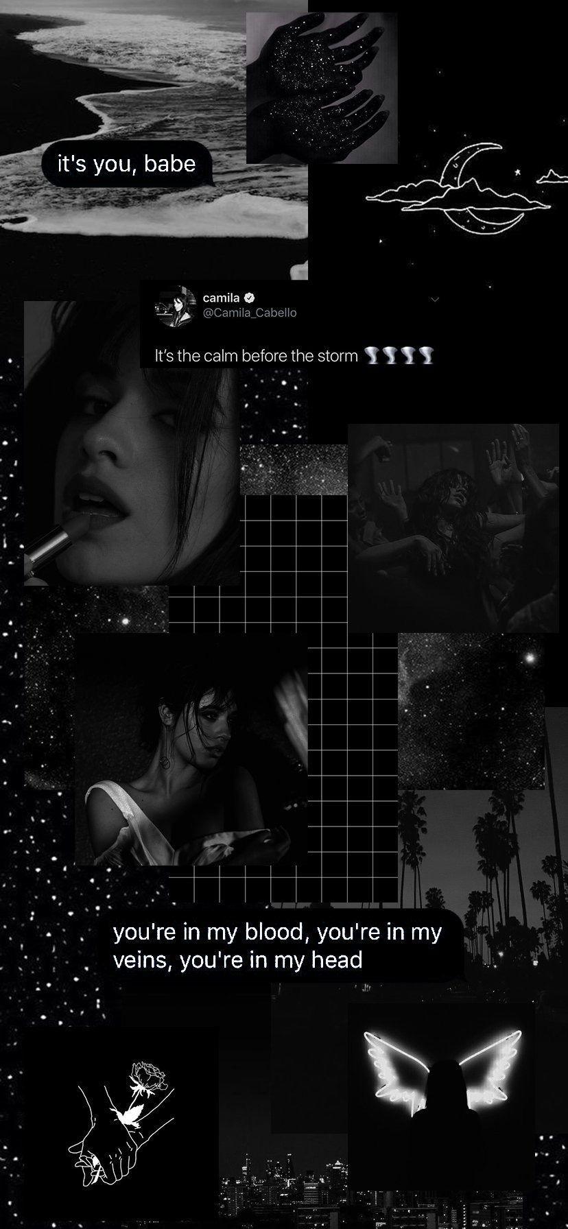 828x1792 Pastel Black Aesthetic Wallpaper