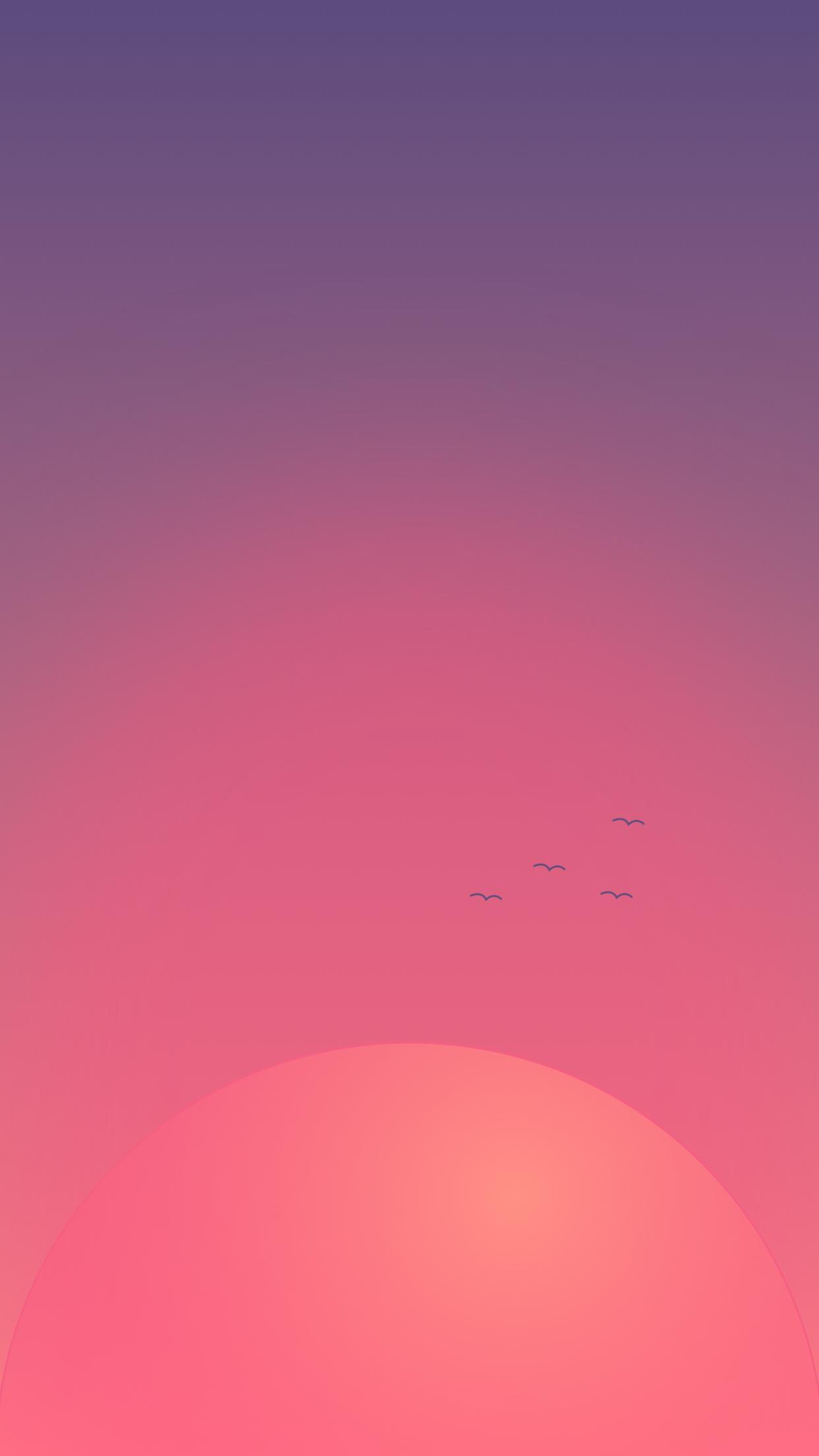 1242x2208 Minimalist Sunset Wallpaper
