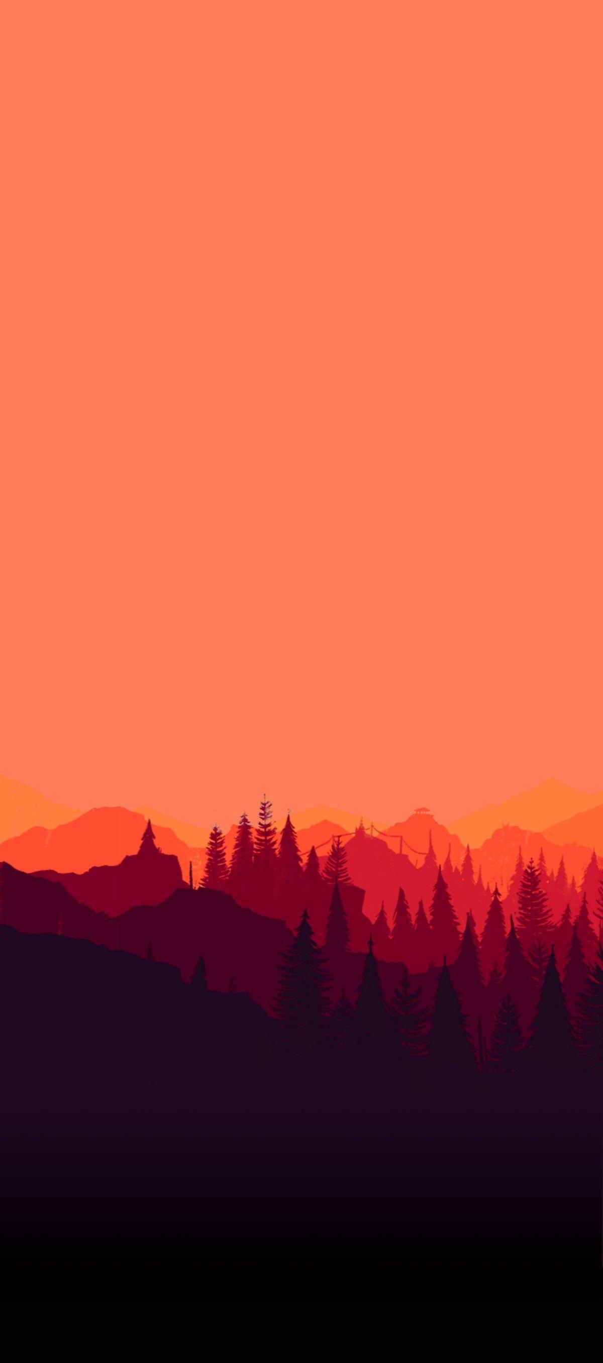 1200x2714 Minimalist Sunset Wallpaper