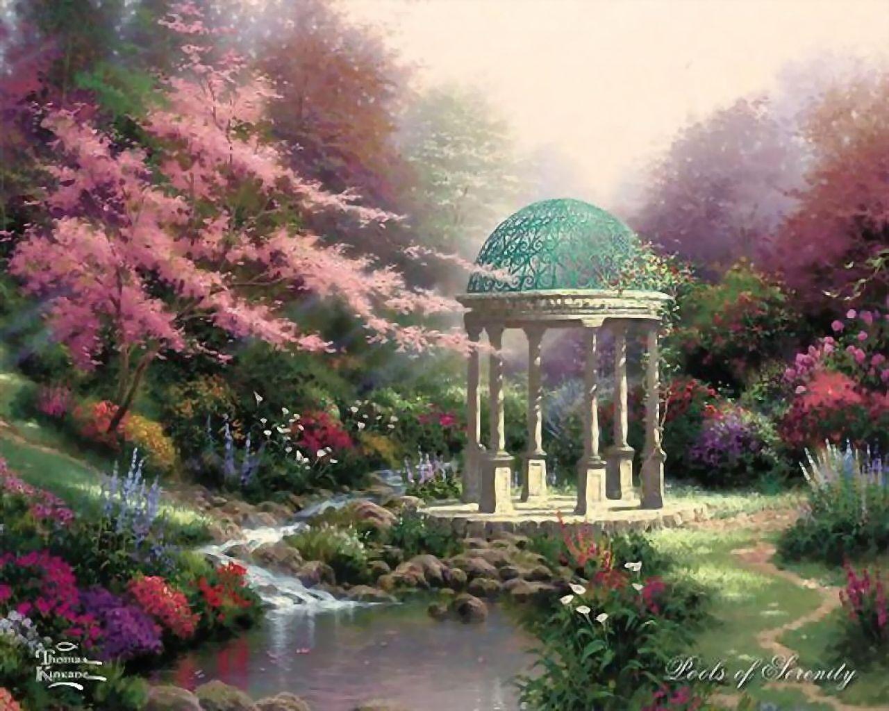 1280x1024 Free download Thomas Kinkade Gardens gates gazebos Wallpaper Thomas Kinkade [1280x1024] for your Desktop, Mobile & Tablet. Explore Thomas Kinkade Wallpaper for iPad. Thomas Kinkade Wallpaper for iPad, Thomas