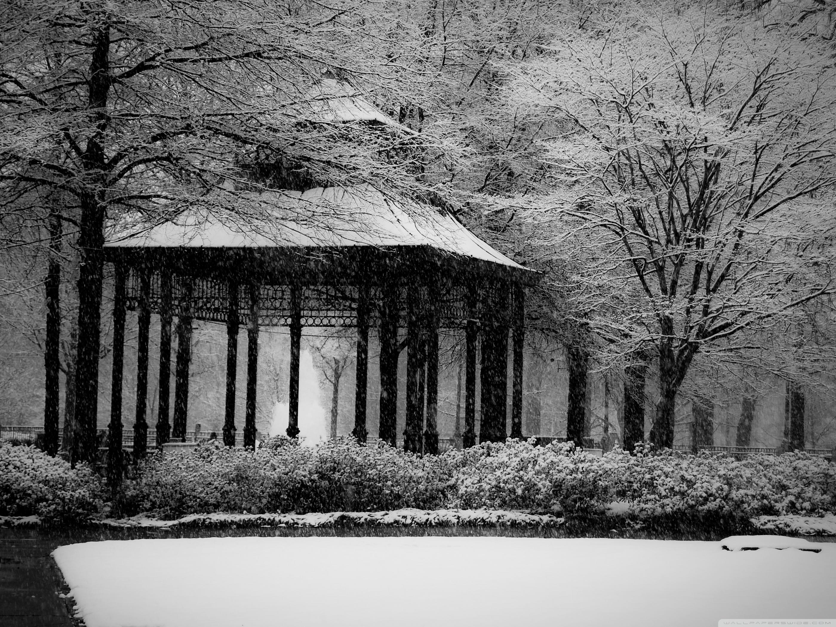 2800x2100 Snowy Gazebo Ultra HD Desktop Background Wallpaper for 4K UHD TV : Multi Display, Dual Monitor : Tablet