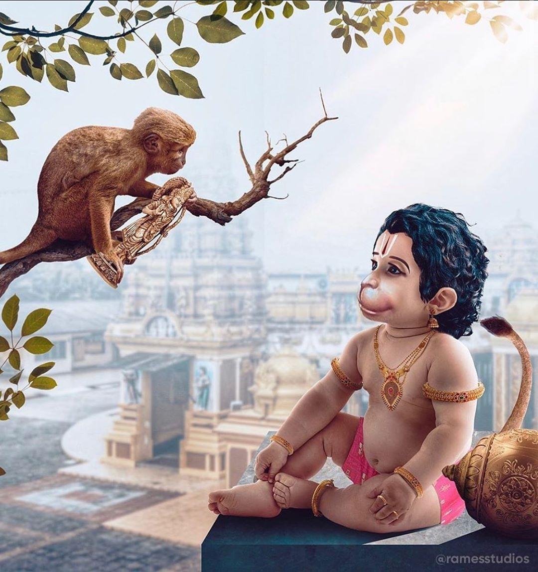 1080x1148 Hanuman Childhood Wallpaper