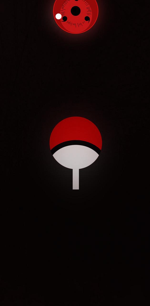 630x1280 sharingan punchhole wallpaper