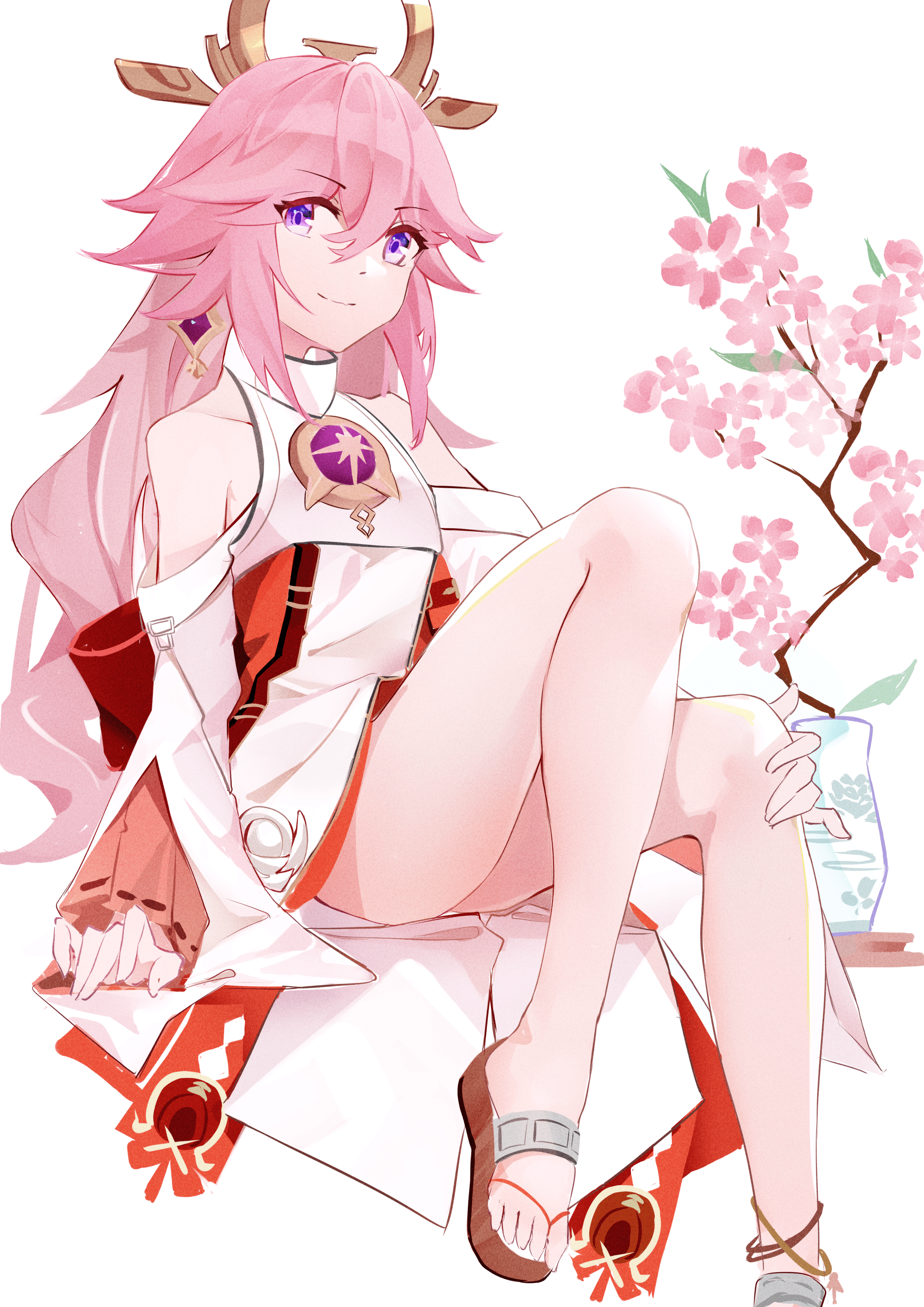 2480x3508 Yae Miko Impact Wallpaper Anime Image Board