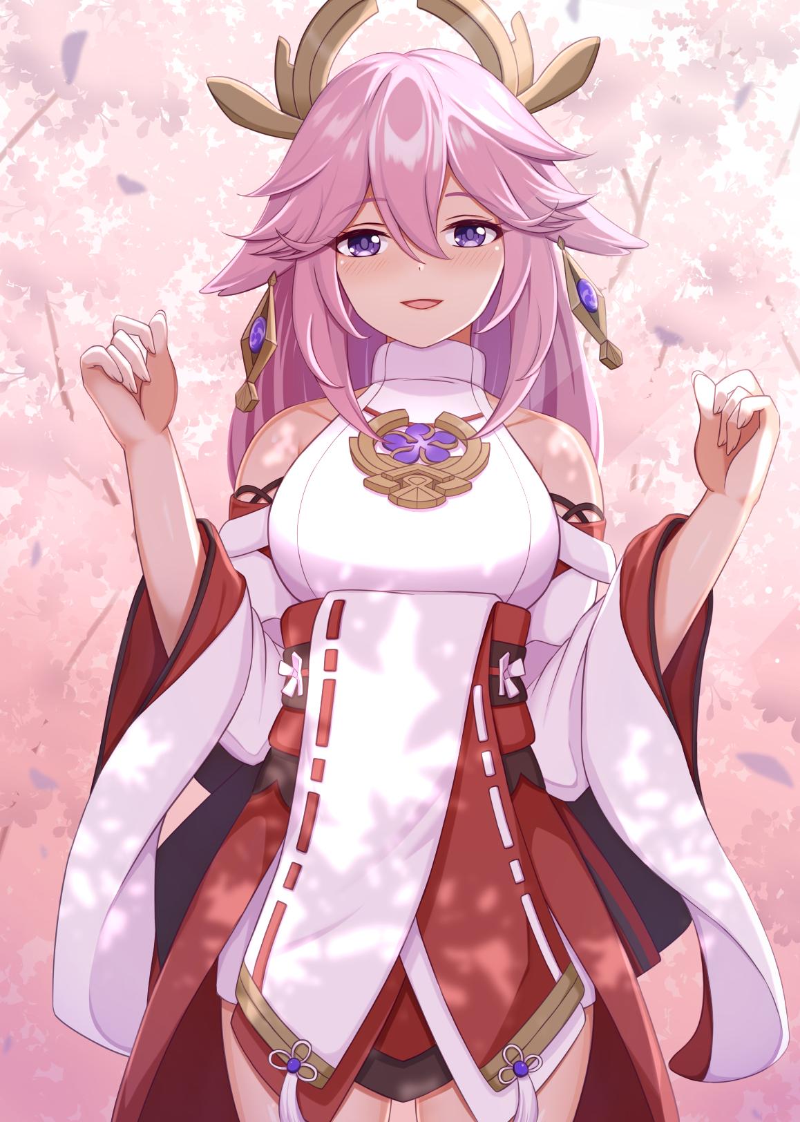 1158x1624 Yae Miko Impact Anime Image Board
