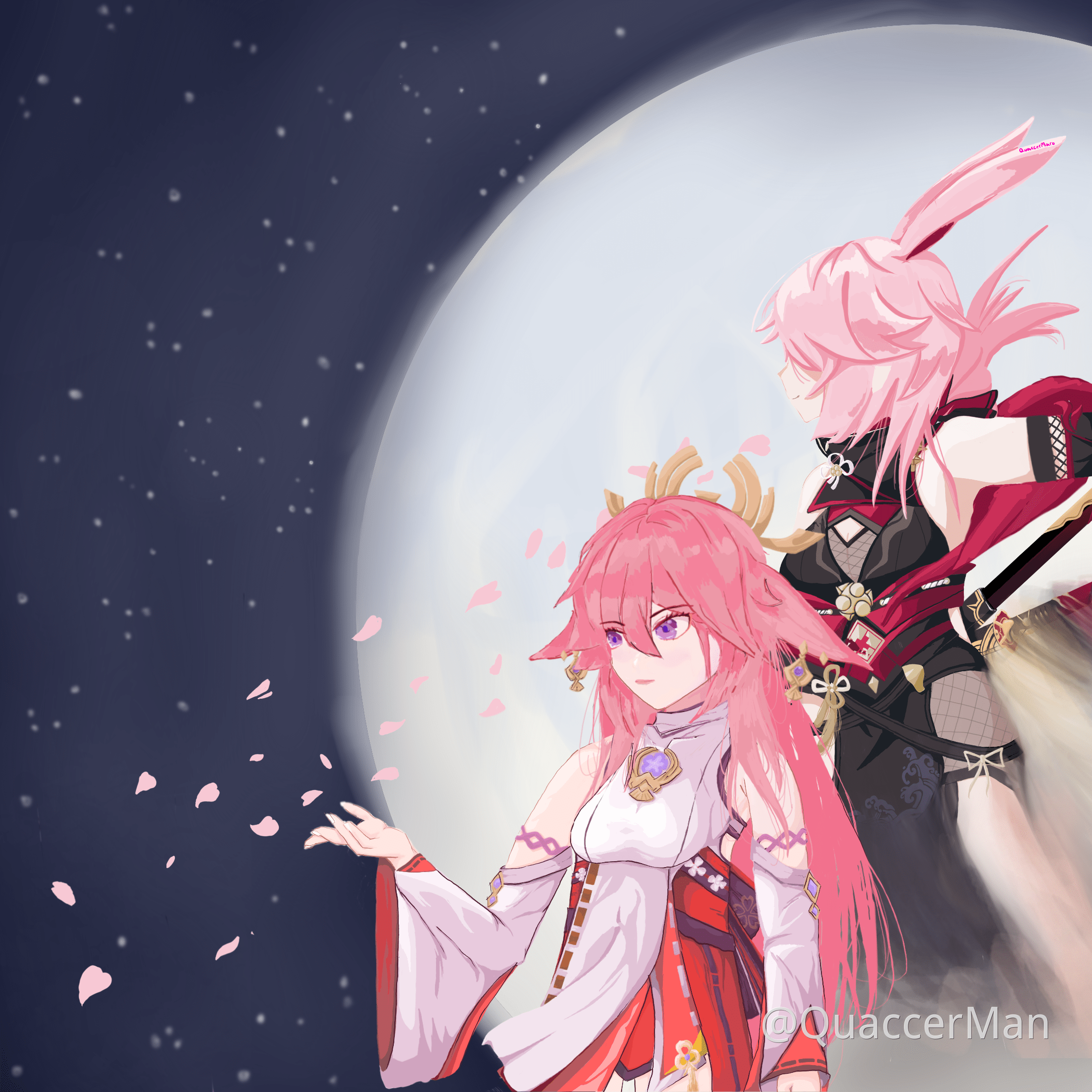 2224x2224 Yae Miko and Yae Sakura