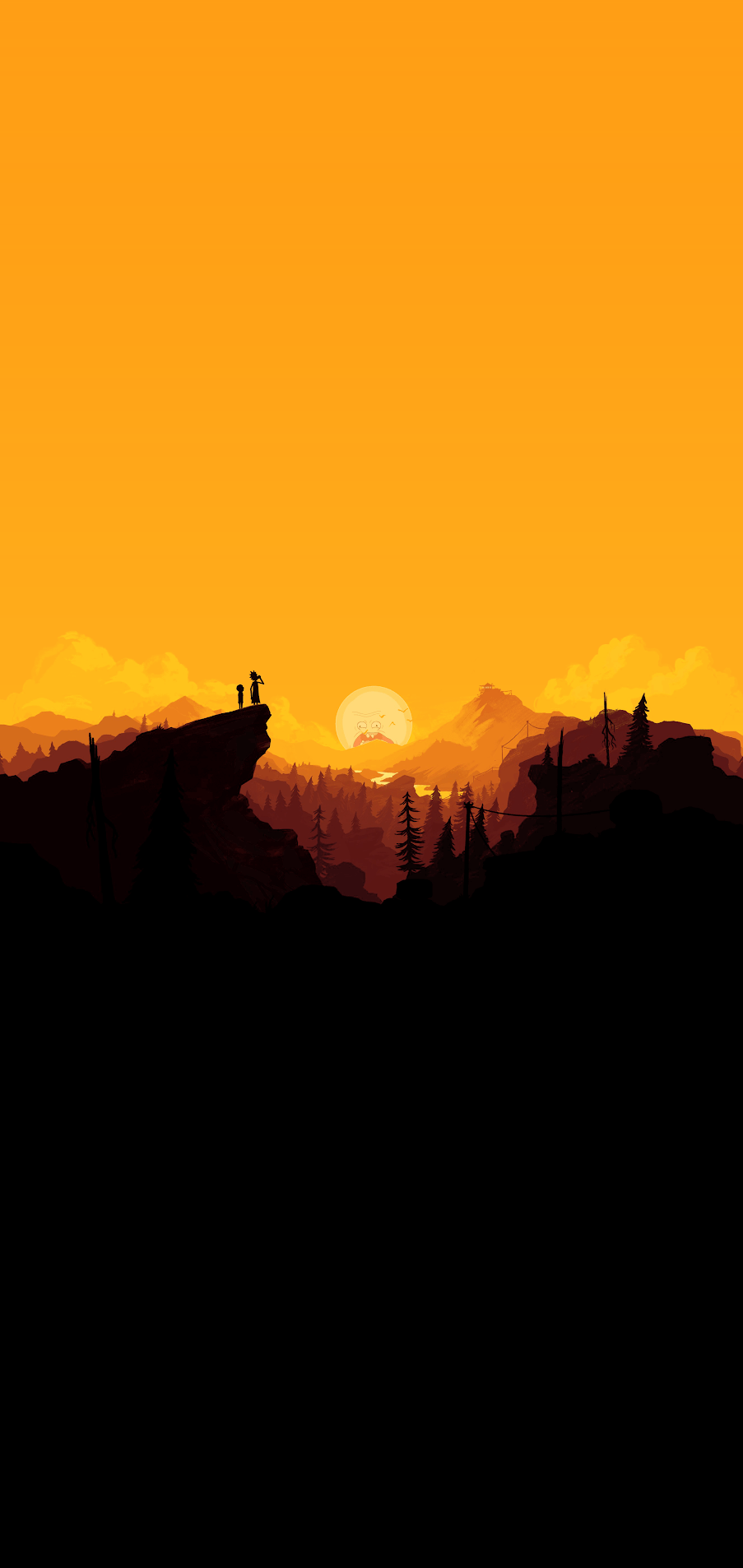 903x1906 Rick and Morty phone wallpaper oled