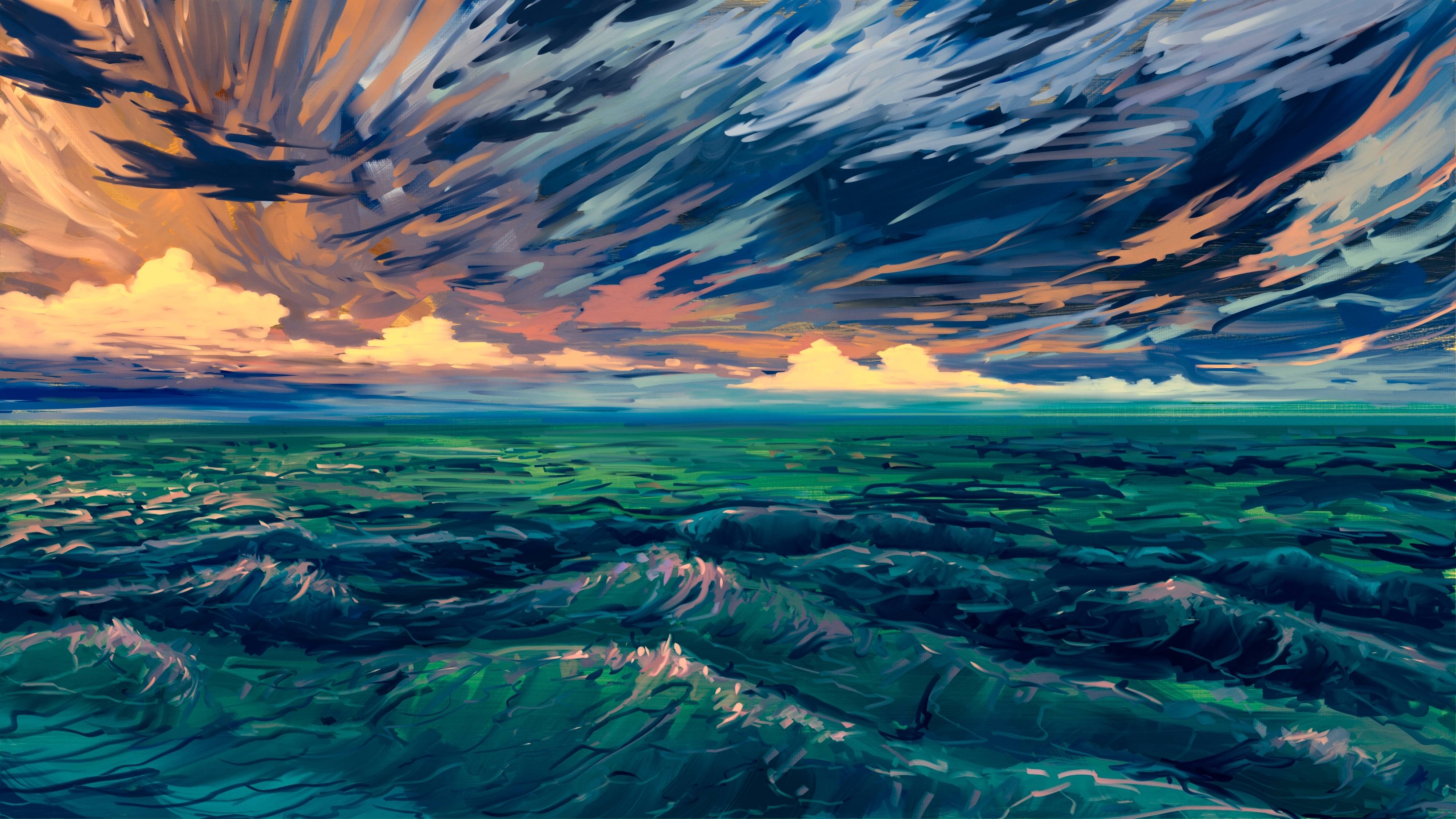 4000x2250 Green Sea Wallpaper, HD Artist 4K Wallpaper, Image, Photo and Background