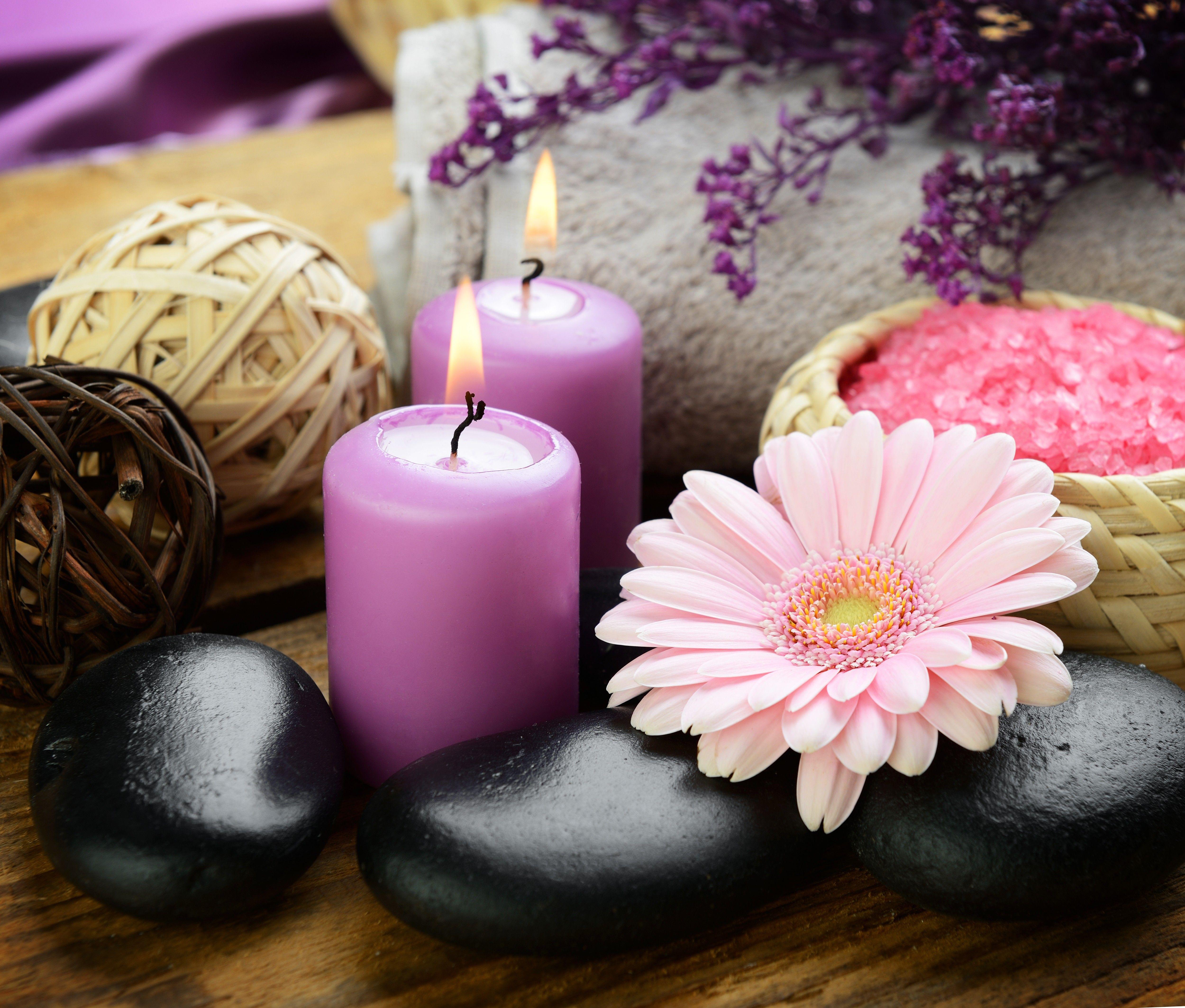 5000x4252 Candles And Flowers Wallpaper Image. Candles, Lavender candle, Diamond candles