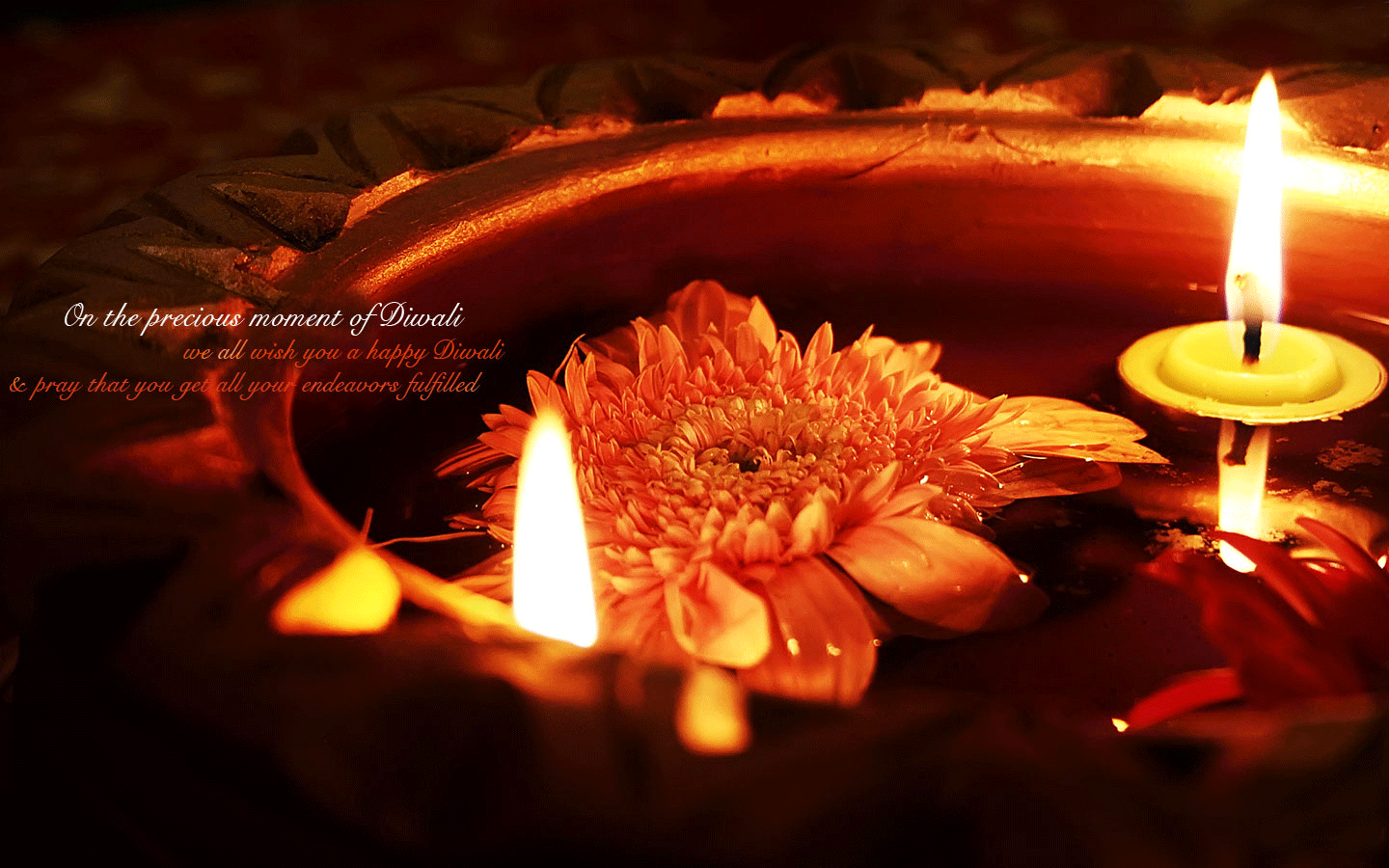 1440x900 Wallpaper Protef: Diwali Candle Wallpaper