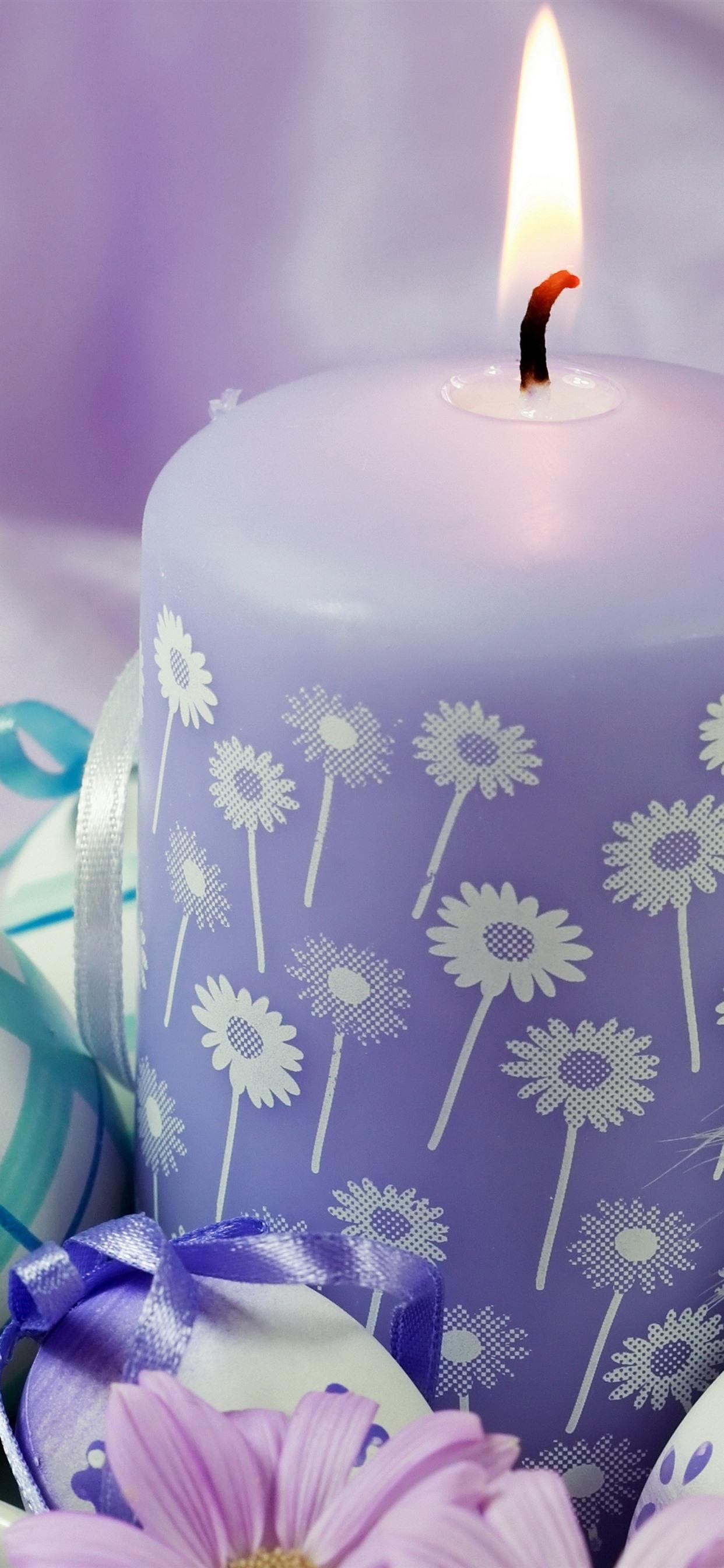 1242x2688 Purple Candle, Flame, Easter Eggs 1242x2688 IPhone 11 Pro XS Max Wallpaper, Background, Picture, Image