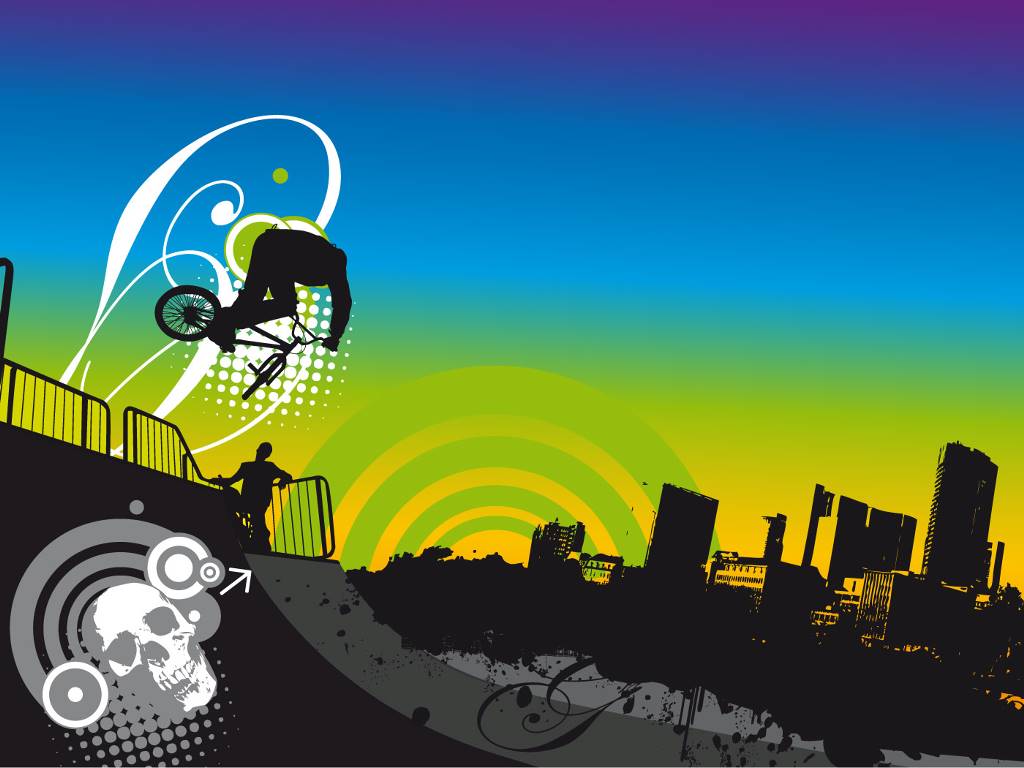 1024x768 My Free Wallpaper Wallpaper : Urban BMX
