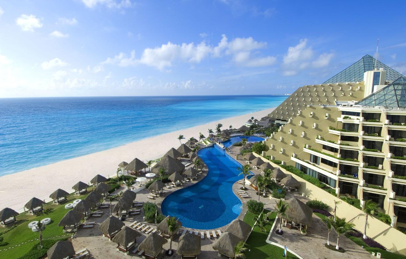 1332x850 Wallpaper the ocean, Mexico, the hotel, Cancun image for desktop, section город