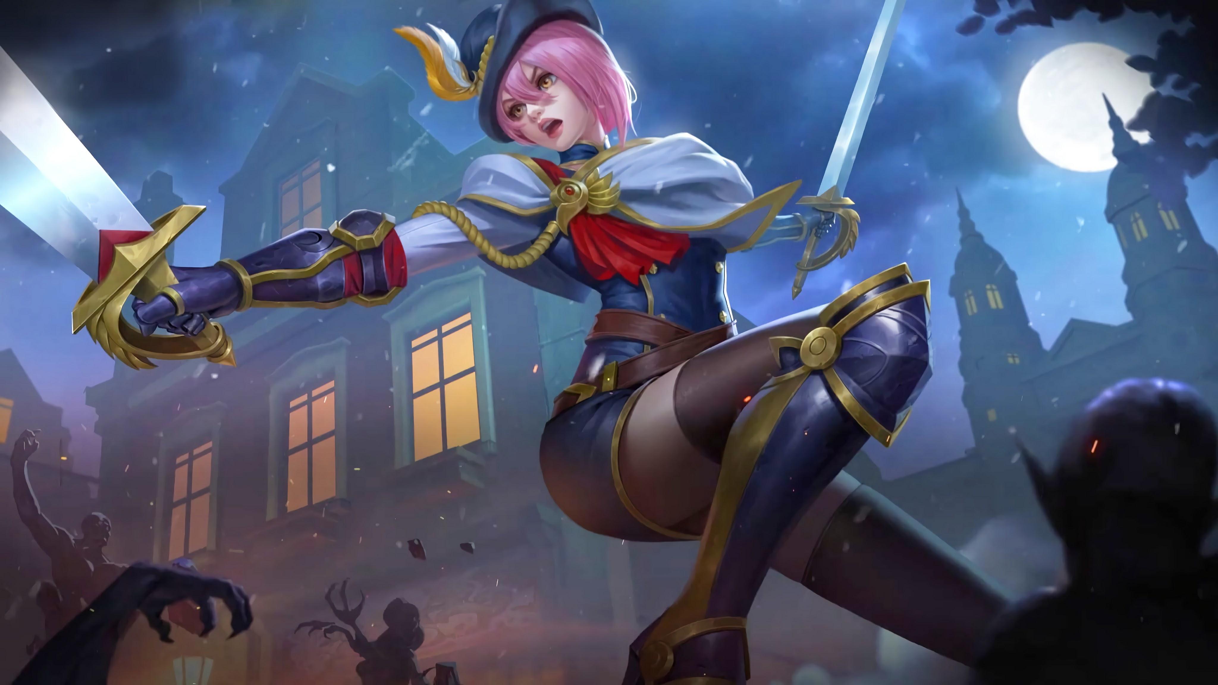 4096x2304 Fanny Royal Cavalry Skin Mobile Legends 4K Wallpaper