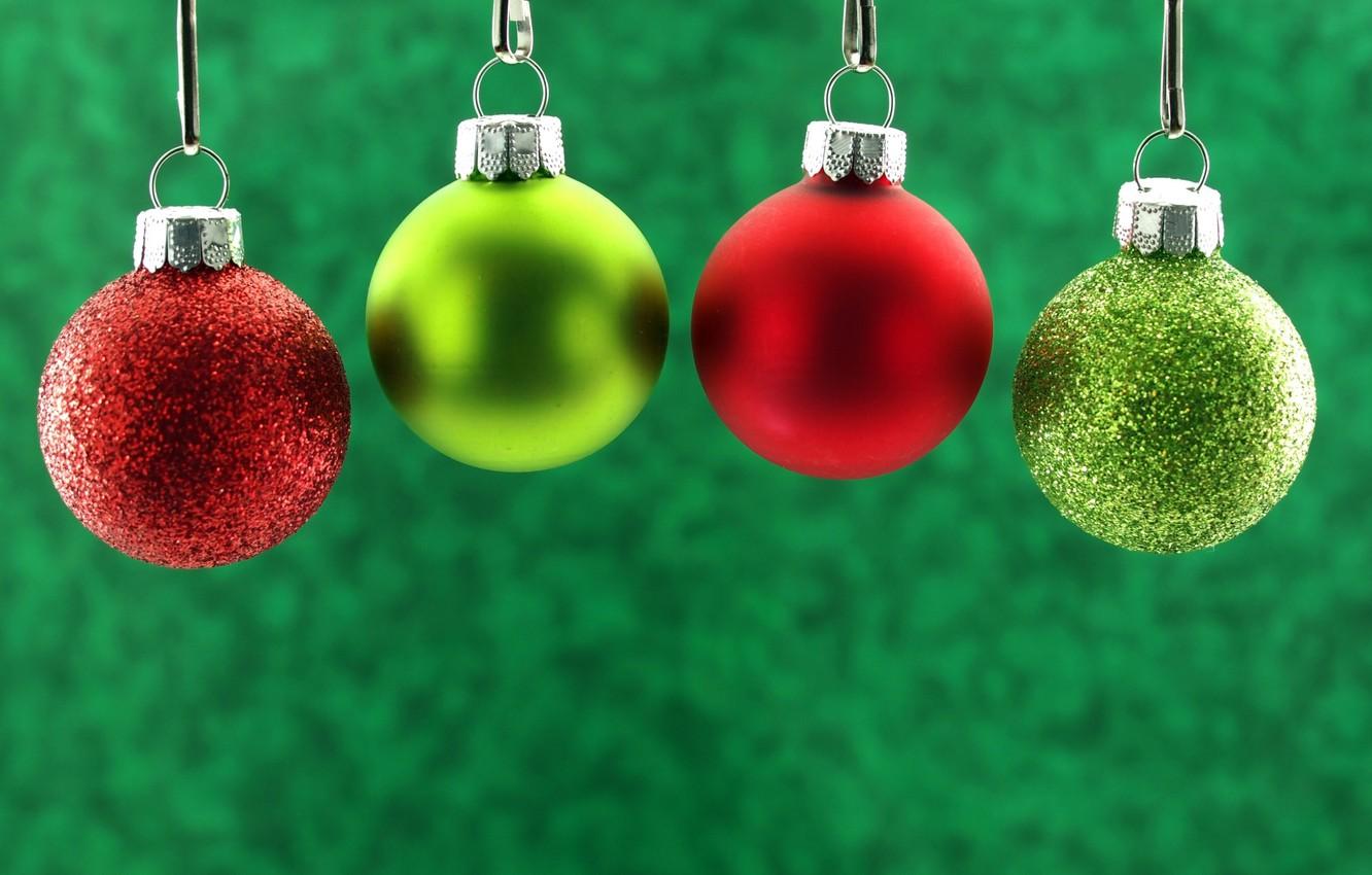 1332x850 Wallpaper winter, balls, background, toys, New Year, green, Christmas, red, the scenery, Christmas, holidays, New Year, Christmas image for desktop, section новый год