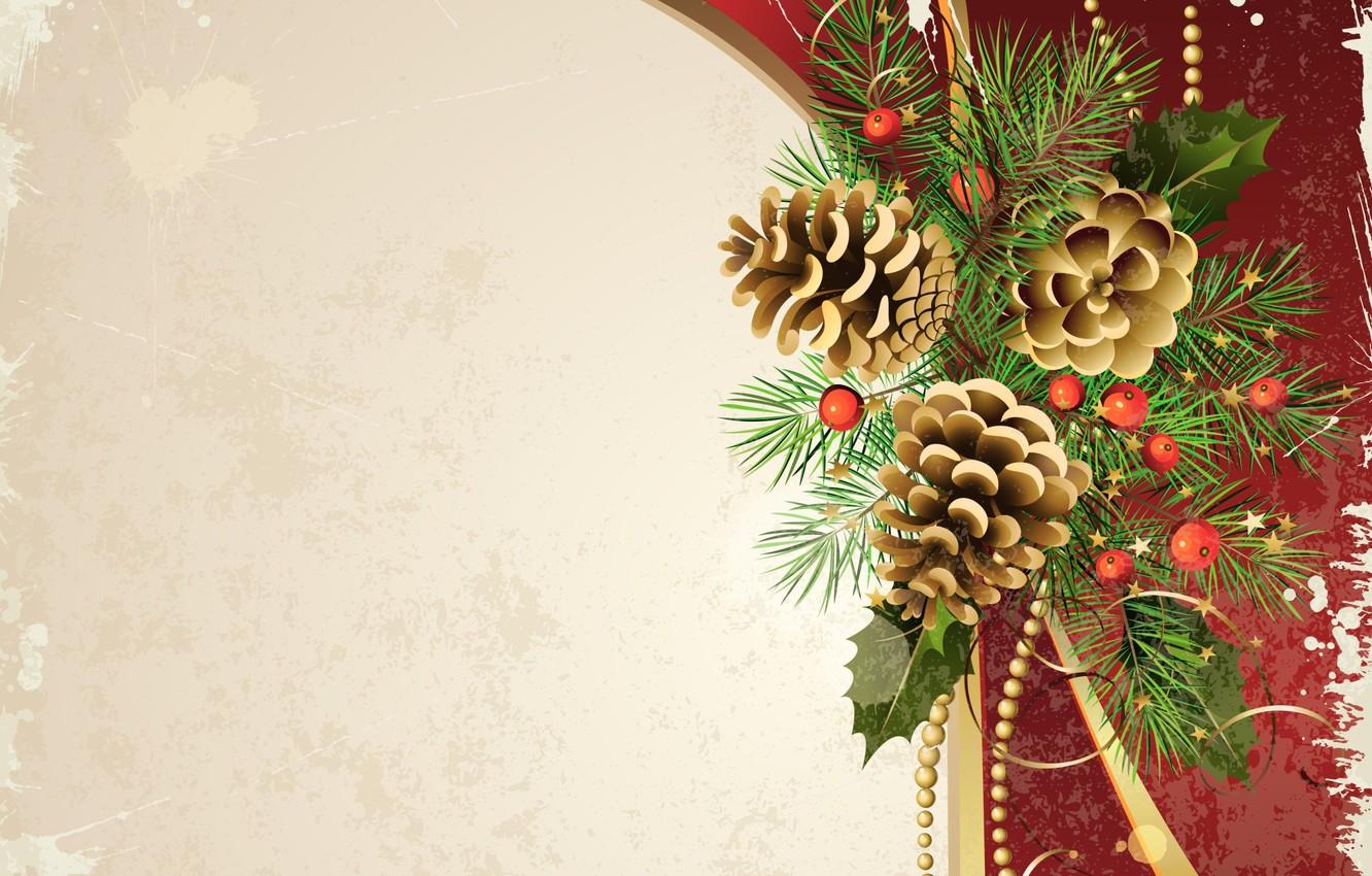 1332x850 Wallpaper tape, holiday, new year, spruce, vector, the scenery, bumps, happy new year, christmas decoration, Christmas Wallpaper, christmas color, holiday wallpaper, Holly image for desktop, section новый год