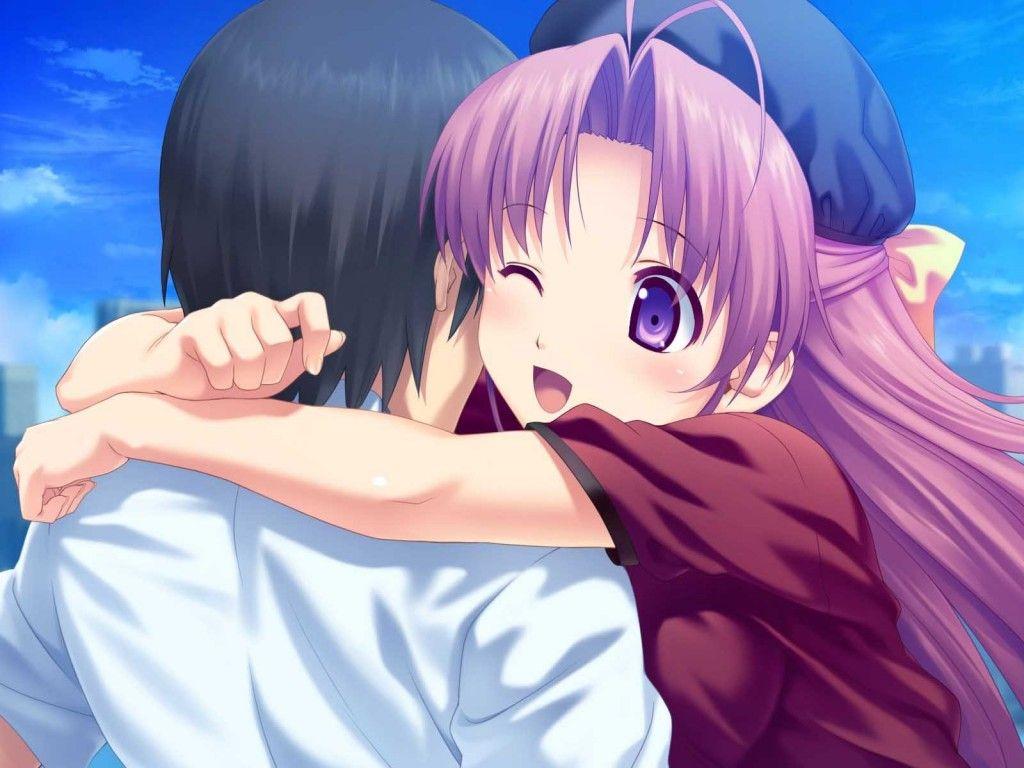 1024x768 Happy Anime Couples Full HD Wallpaper