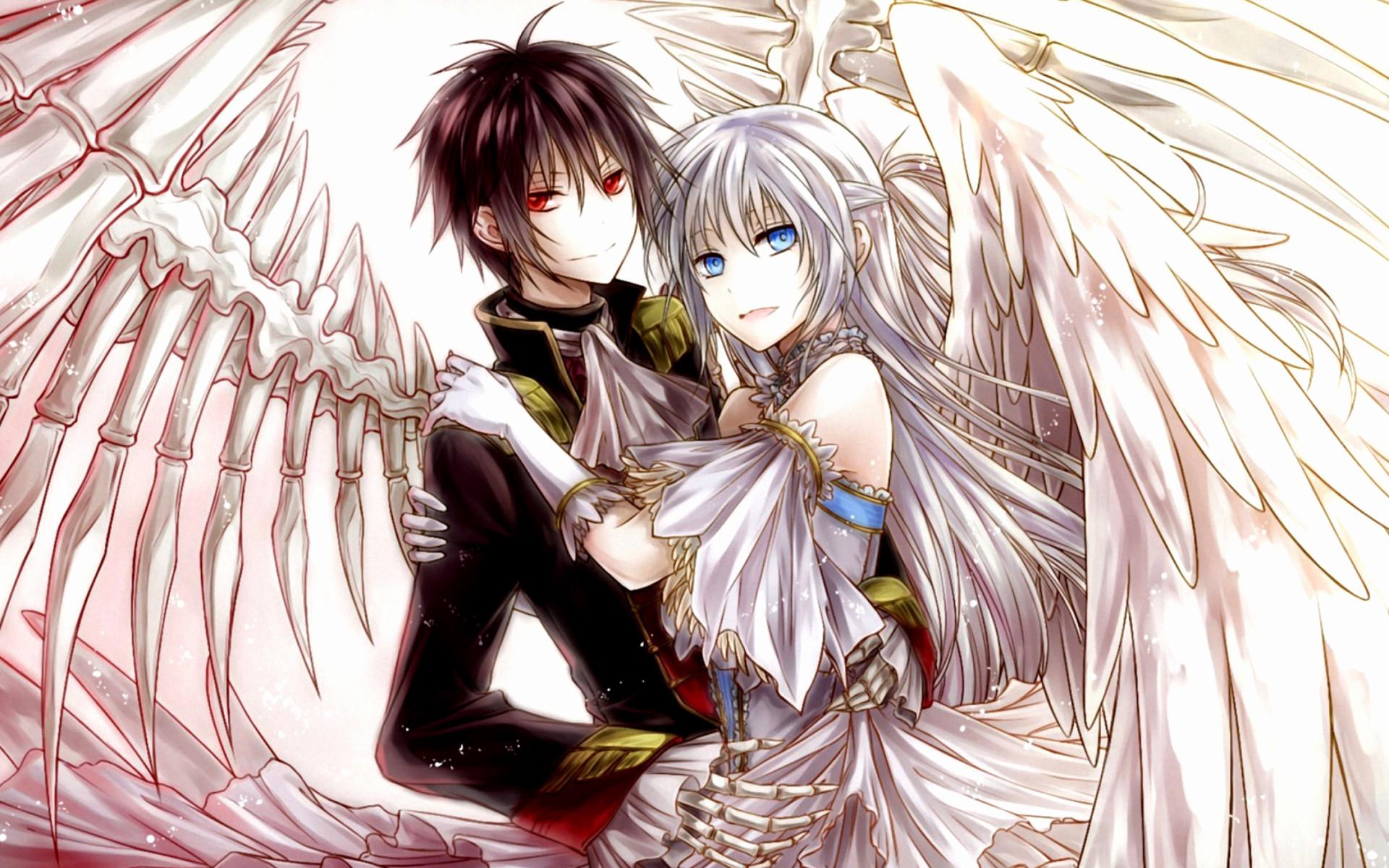 1920x1200 Anime Couple Hug Wallpaper