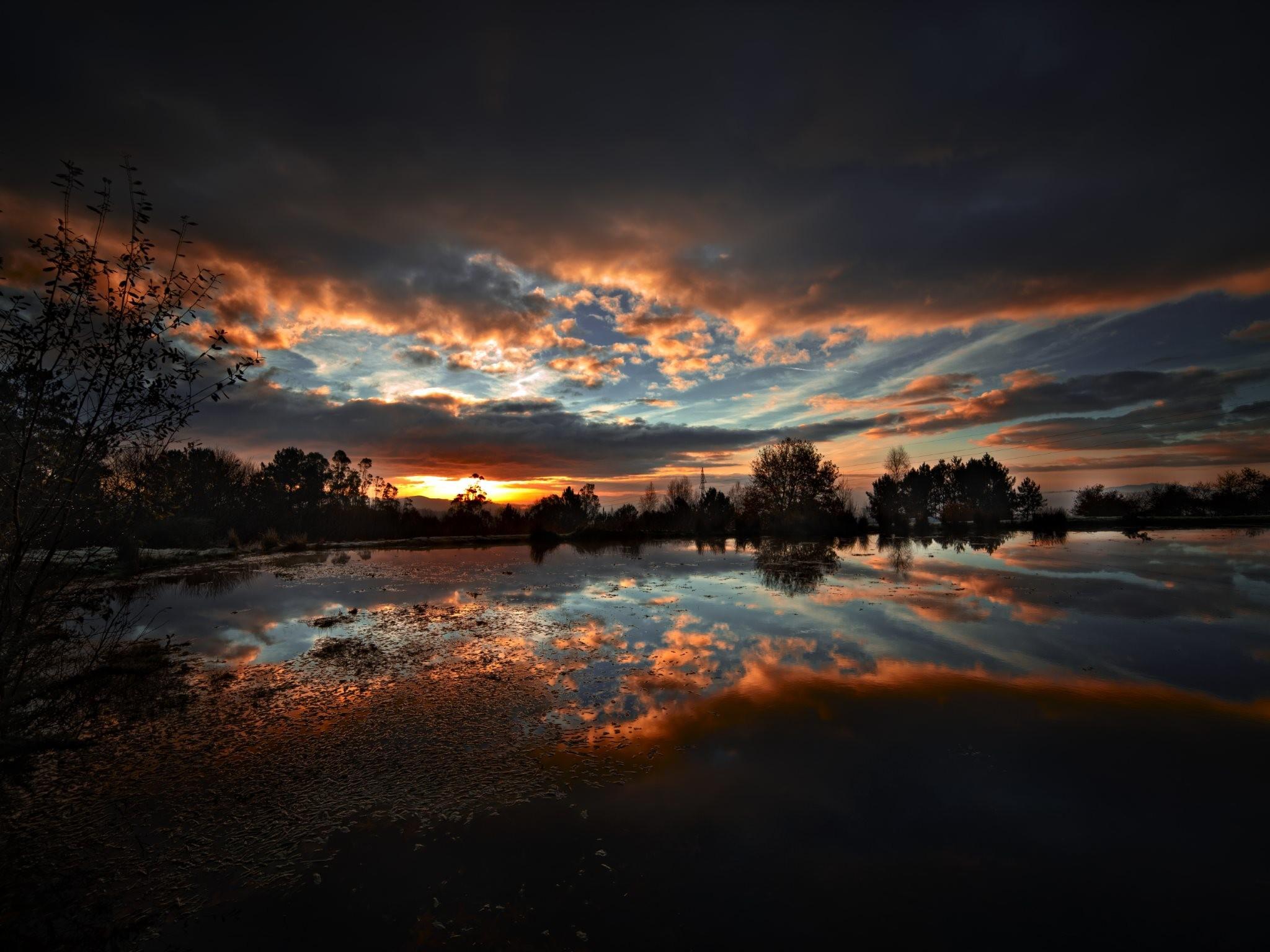 2048x1536 Samsung Galaxy Tab & iPad Sunset Wallpaper HD HD Wallpaper