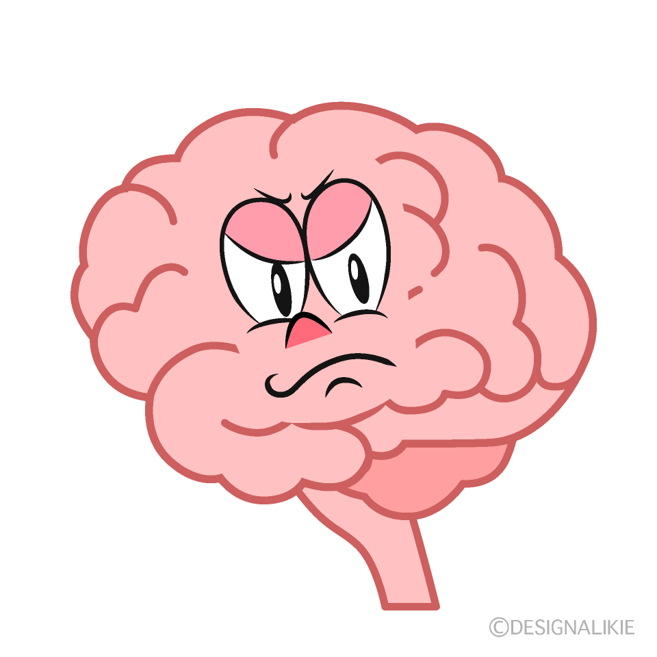 960x960 Free Angry Brain Cartoon Image｜Charatoon