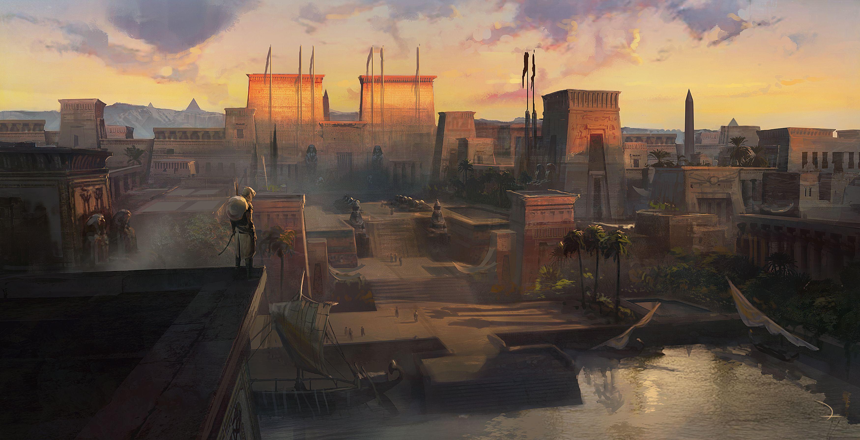 3500x1789 Assassin's Creed Origins HD Wallpaper