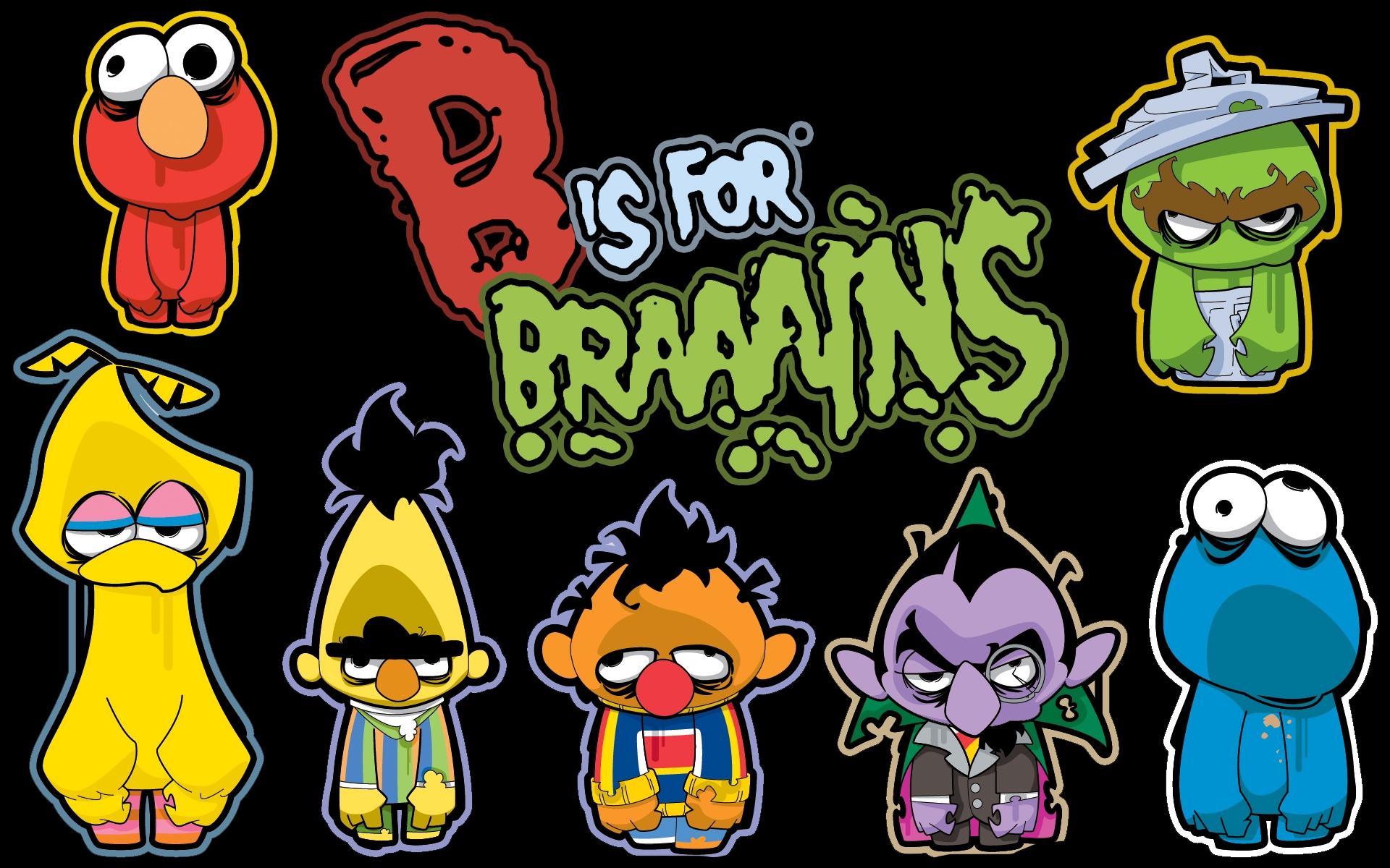 1920x1200 Download Wallpaper, Download tv cartoons zombies brain cookie monster sesame street elmo 1920x1200 wallpaper People HD Wallpaper, Hi Res People Wallpaper, High Definition Wallpaper