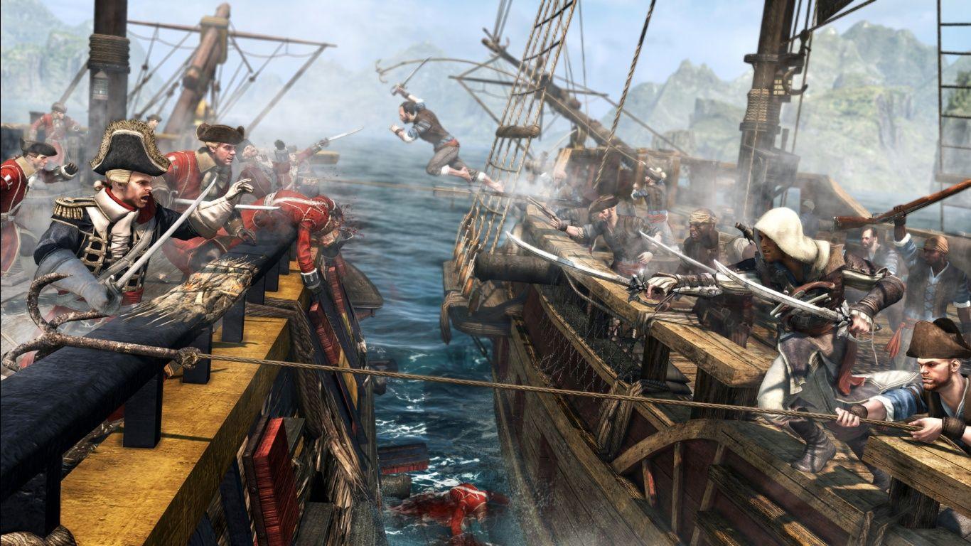 1366x768 Assassin's Creed IV Black Flag Game Wallpaper in jpg format