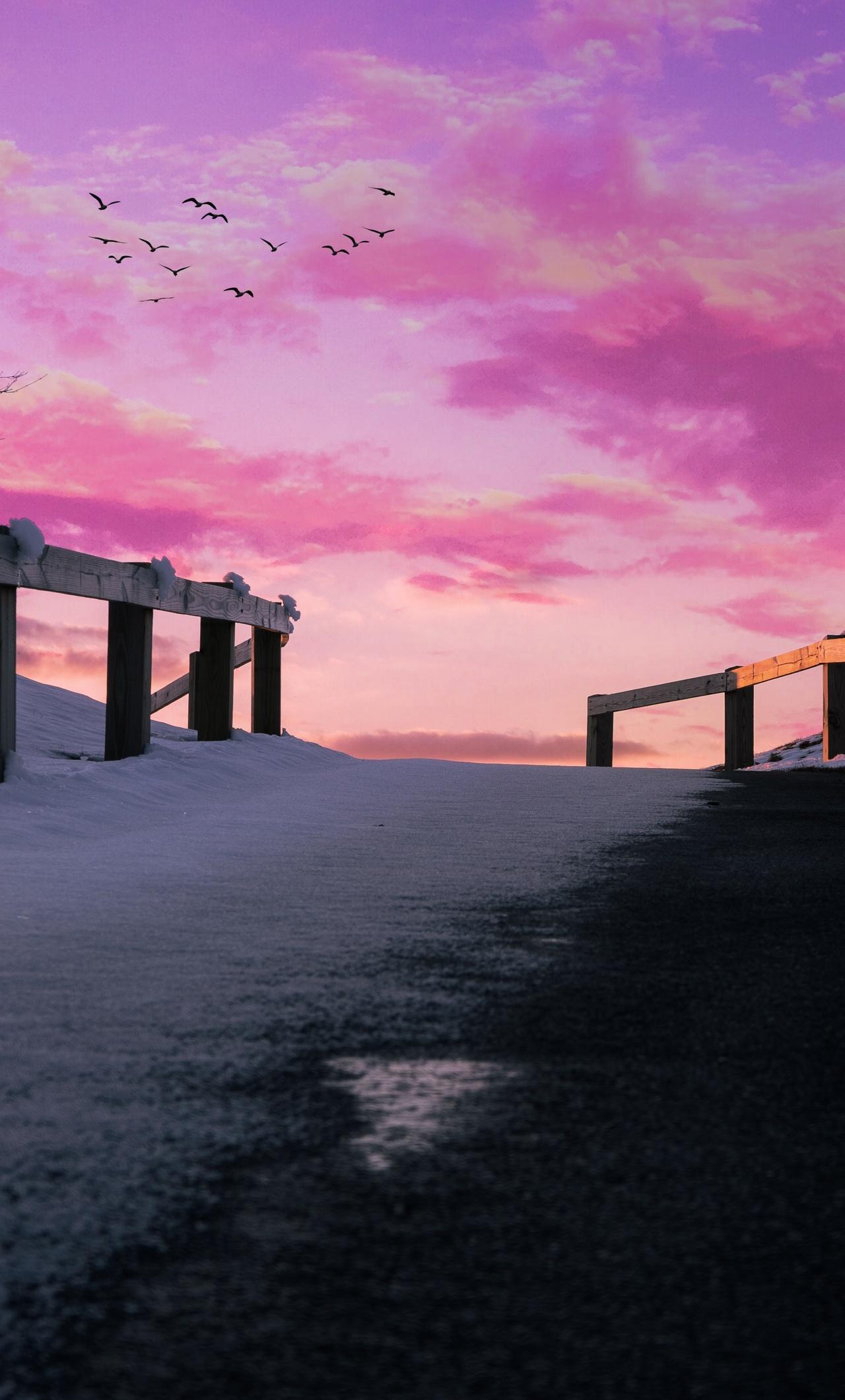 1280x2120 Aesthetics Pink Pink Sky 5k iPhone HD 4k Wallpaper, Image, Background, Photo and Picture