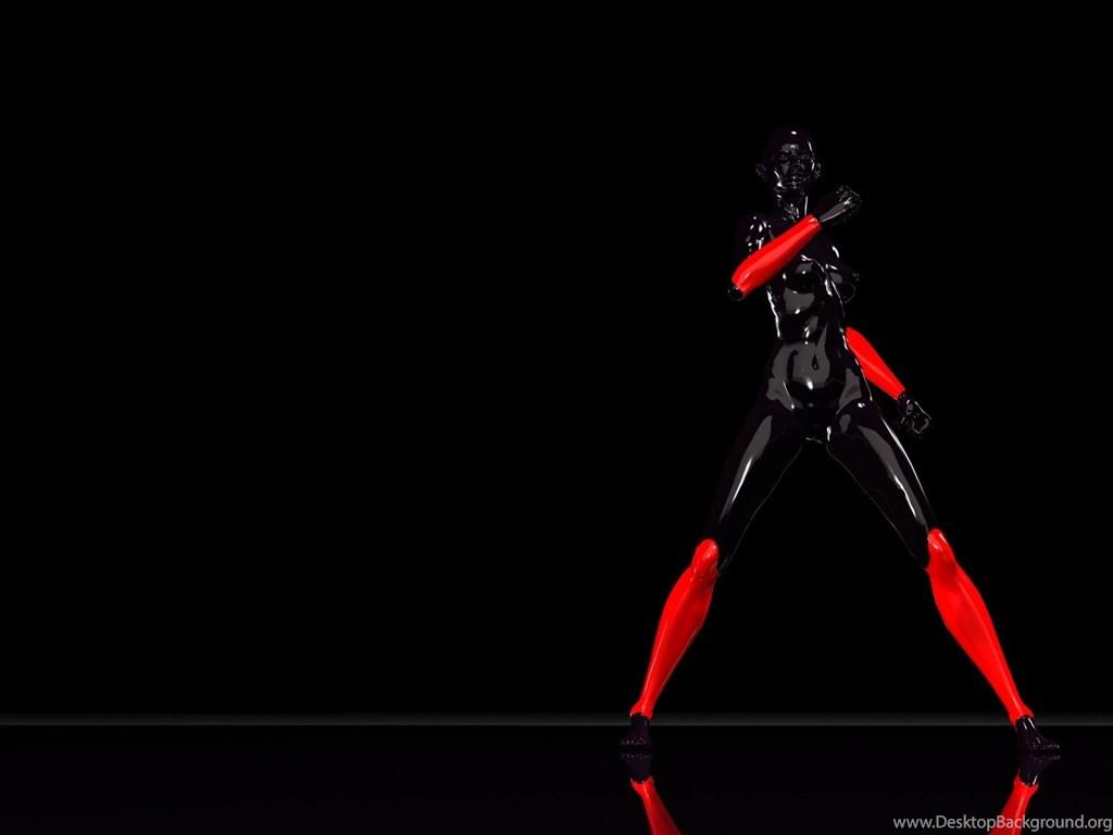 1024x768 PuMa Black And Red Girl Wallpaper Desktop Background