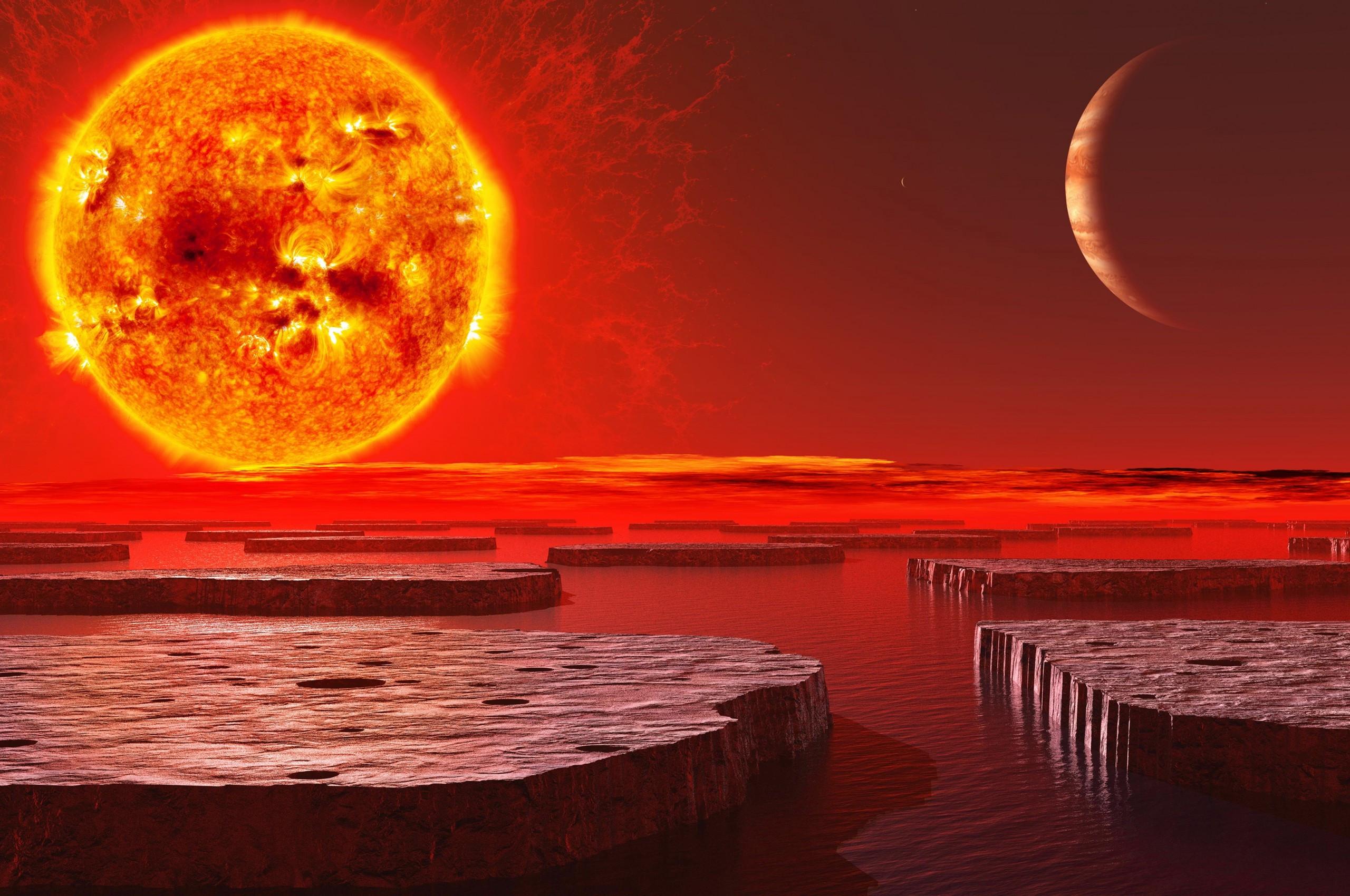 2560x1700 Download 2560x1700 Burning Planet, Sun, Close Up, Surface, Galaxy Wallpaper For Chromebook Pixel