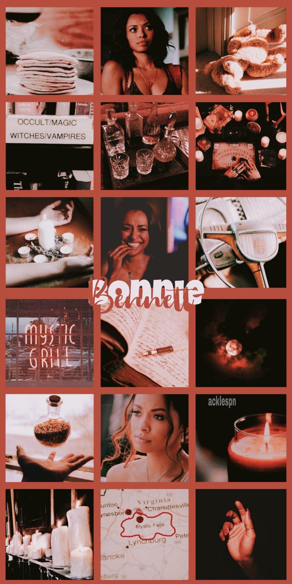 1024x2048 Aesthetic Collage Vampire Diaries Wallpaper