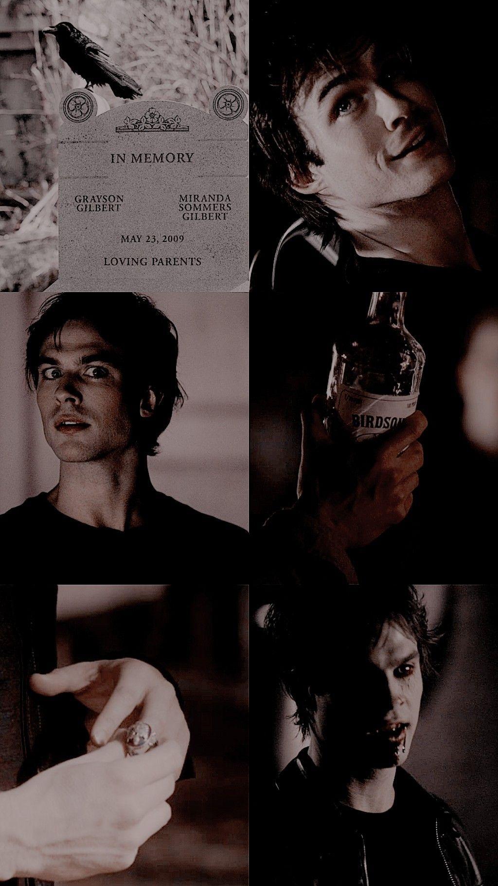 1024x1820 Aesthetic Damon Salvatore HD Wallpaper