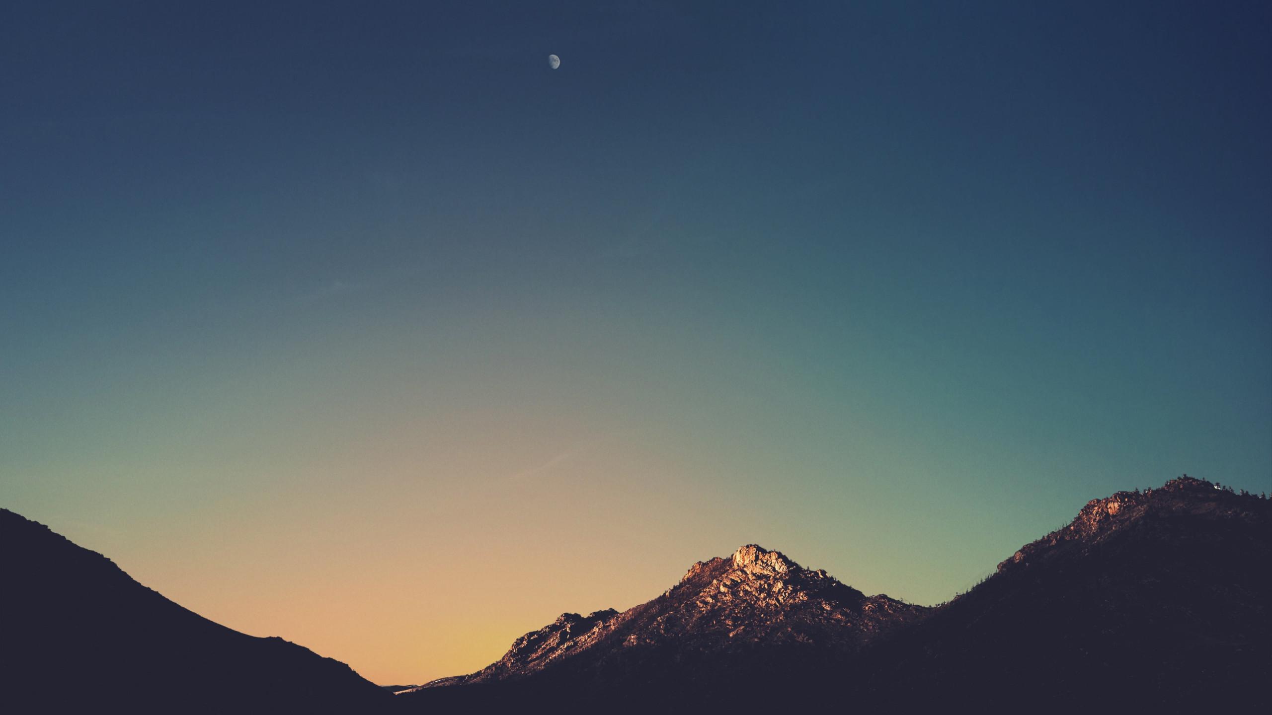 2560x1440 Download wallpaper: Twilight night sky 2560x1440
