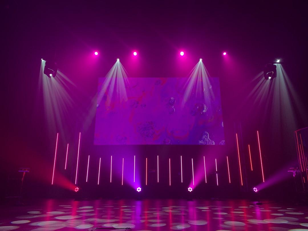 1080x810 empty stage with lights photo