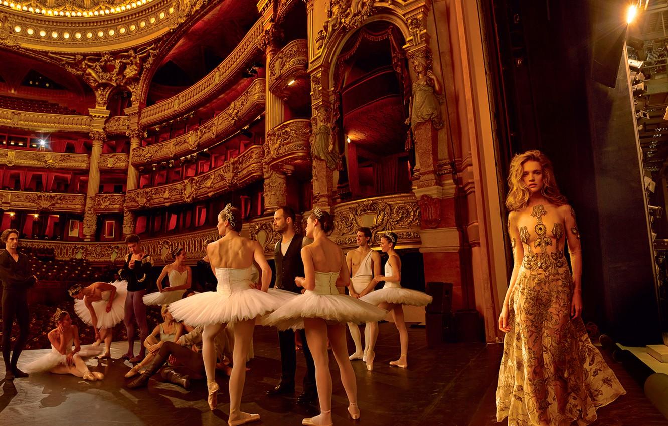 1332x850 Wallpaper theatre, ballet, Natalia Vodianova, ballerina image for desktop, section ситуации