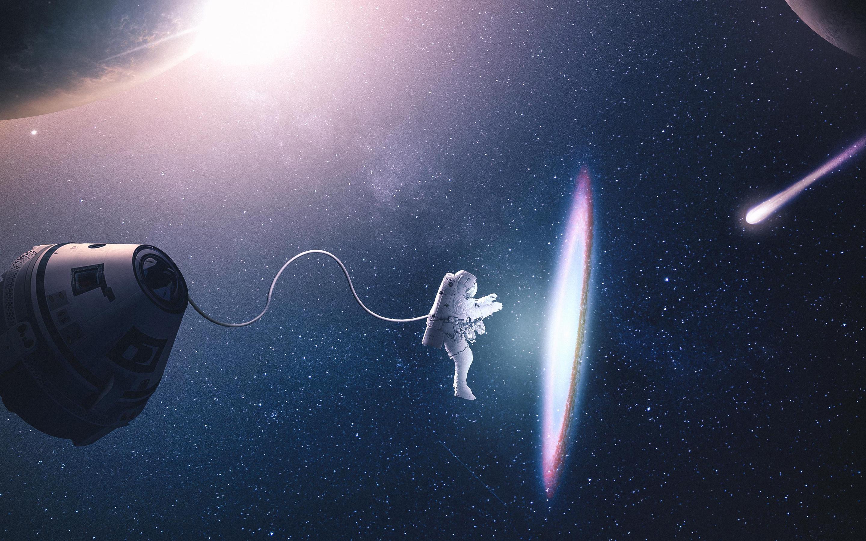 2880x1800 Astronaut Creating Parralel Space 4k Macbook Pro Retina HD 4k Wallpaper, Image, Background, Photo and Picture