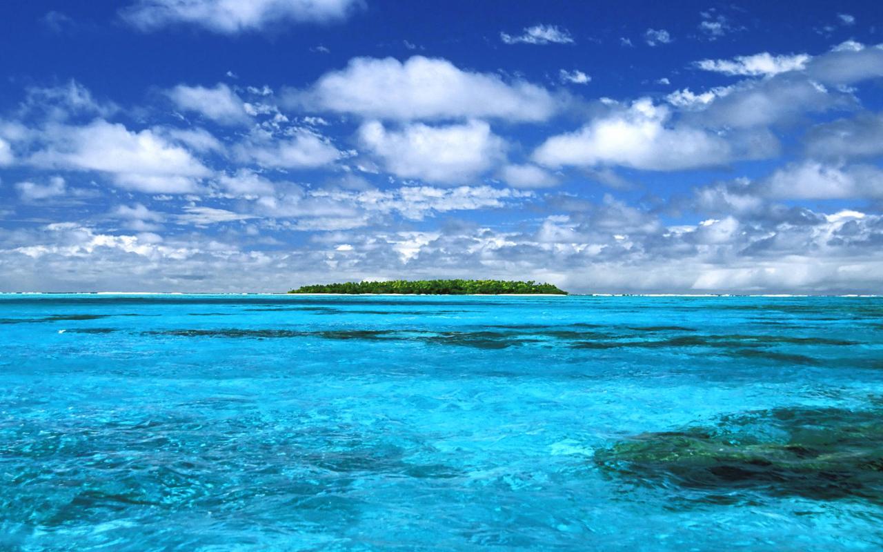 1280x800 Stunning lonely island beach wallpaper