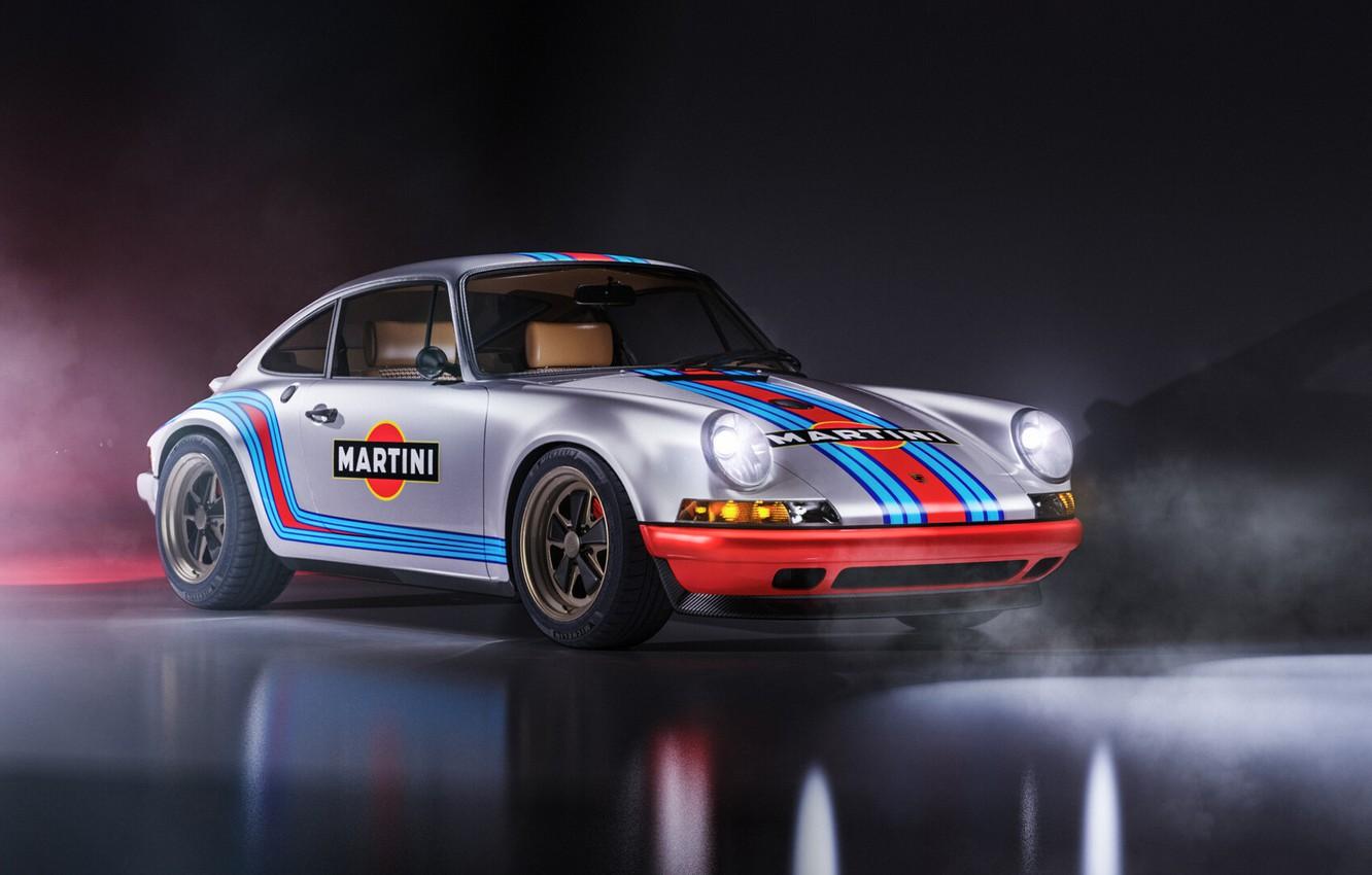 1332x850 Wallpaper Auto, Machine, Grey, Porsche Rendering, Retro, Martini, Sportscar, Transport & Vehicles, Javier Oquendo, by Javier Oquendo, Martini Livery, Singer 911 studio setting image for desktop, section porsche