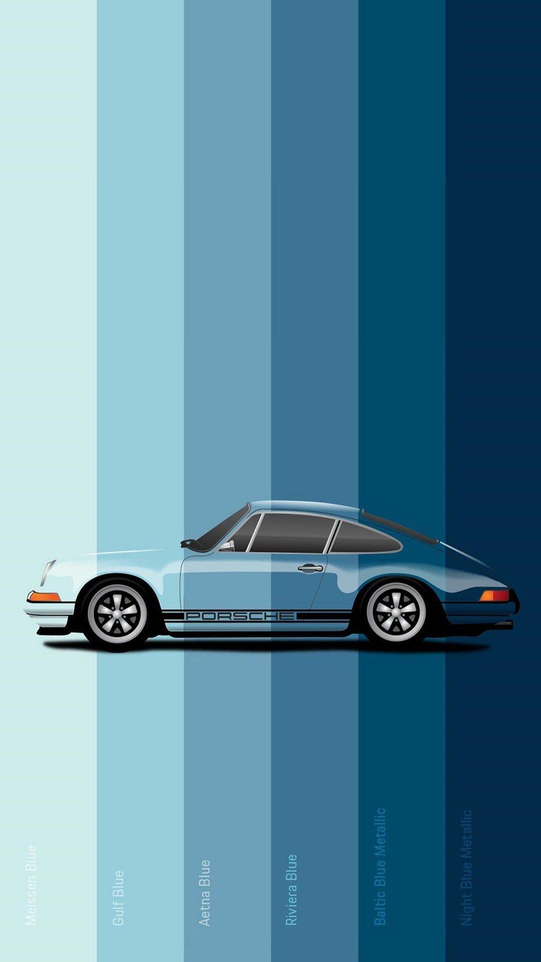 1080x1920 Blue Porsche Samsung Galaxy Note 4K Wallpaper ⋆ Traxzee. Car wallpaper, Automotive artwork, Art cars