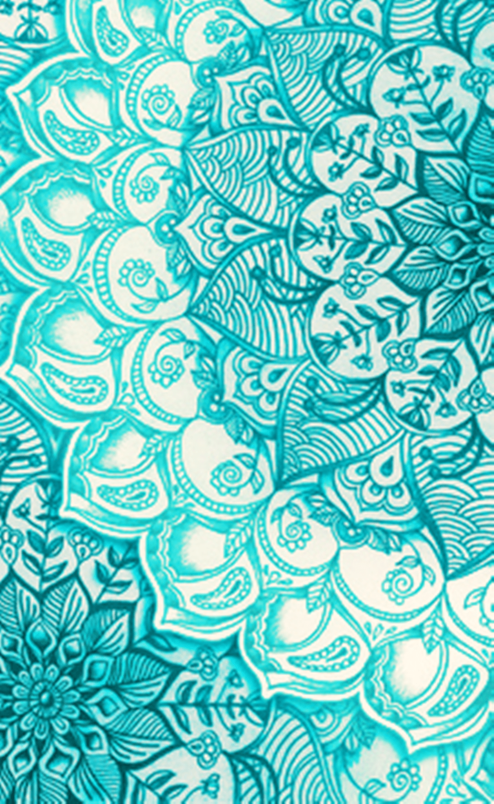 1000x1626 Teal Mandala Background HD Wallpaper