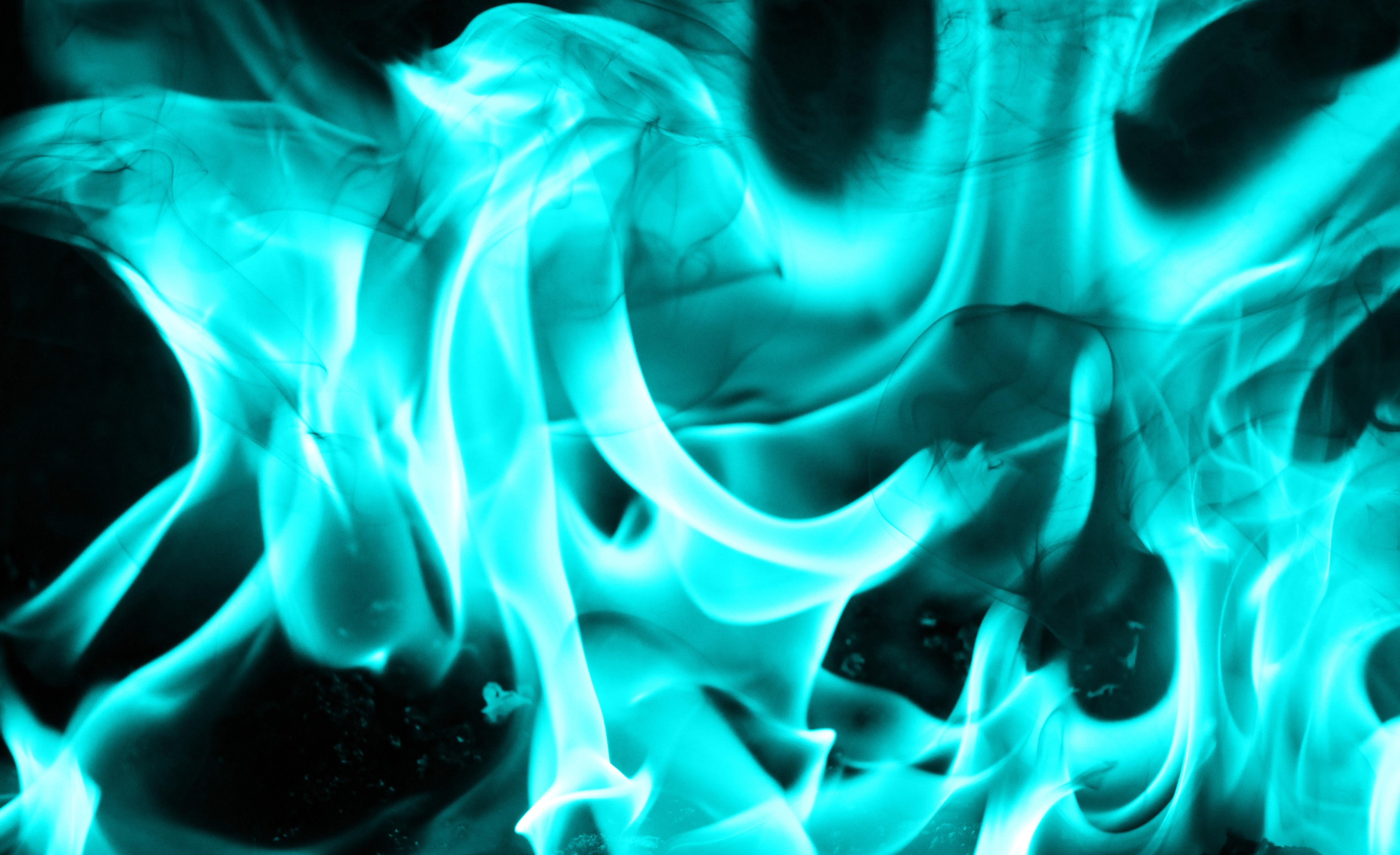 5067x3096 teal fire texture cool flame cold burn