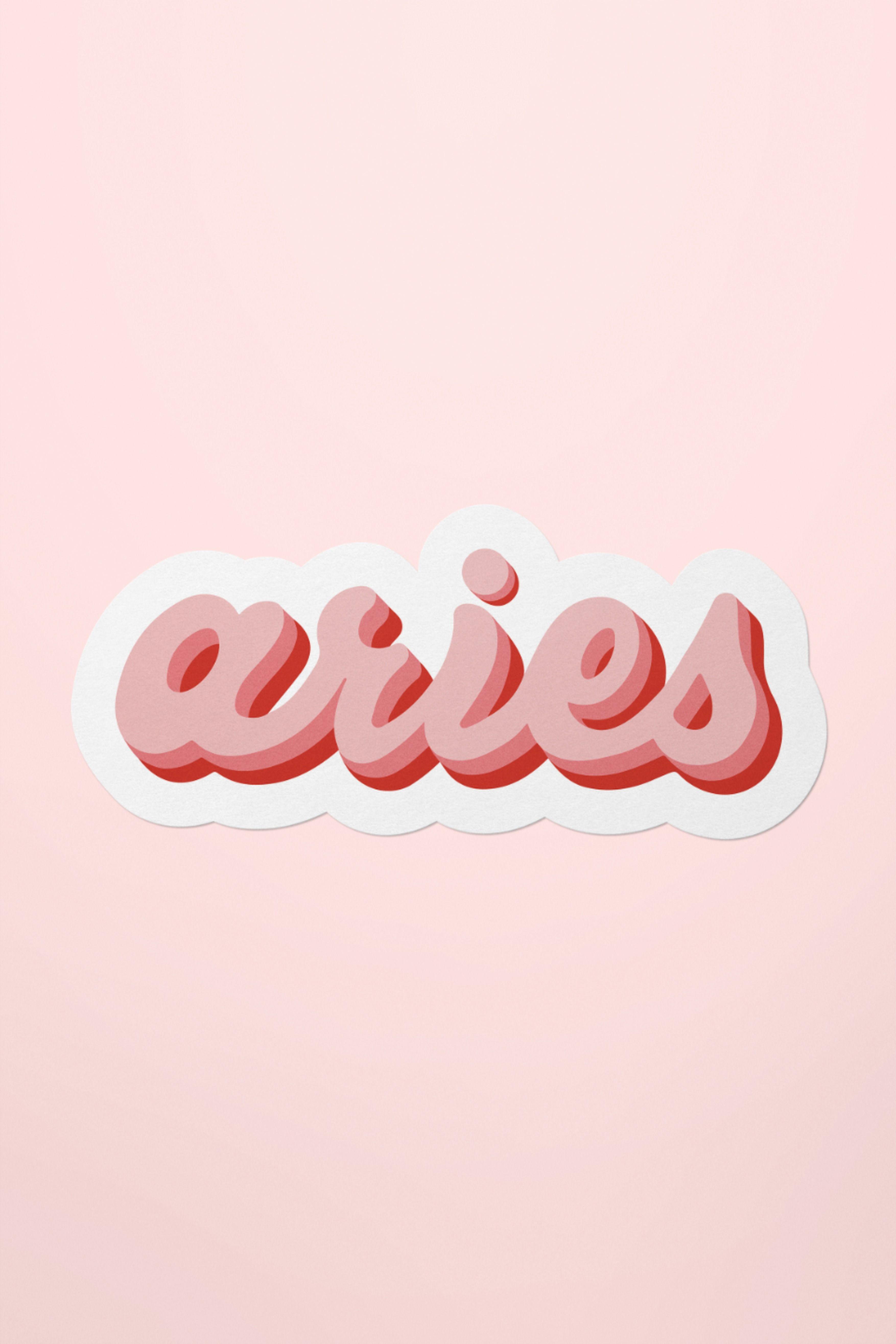3508x5262 Aries Vinyl Sticker. Zodiac Waterproof Sticker. Handmade Astrology Sticker. Aries wallpaper, Aries aesthetic, Simple iphone wallpaper