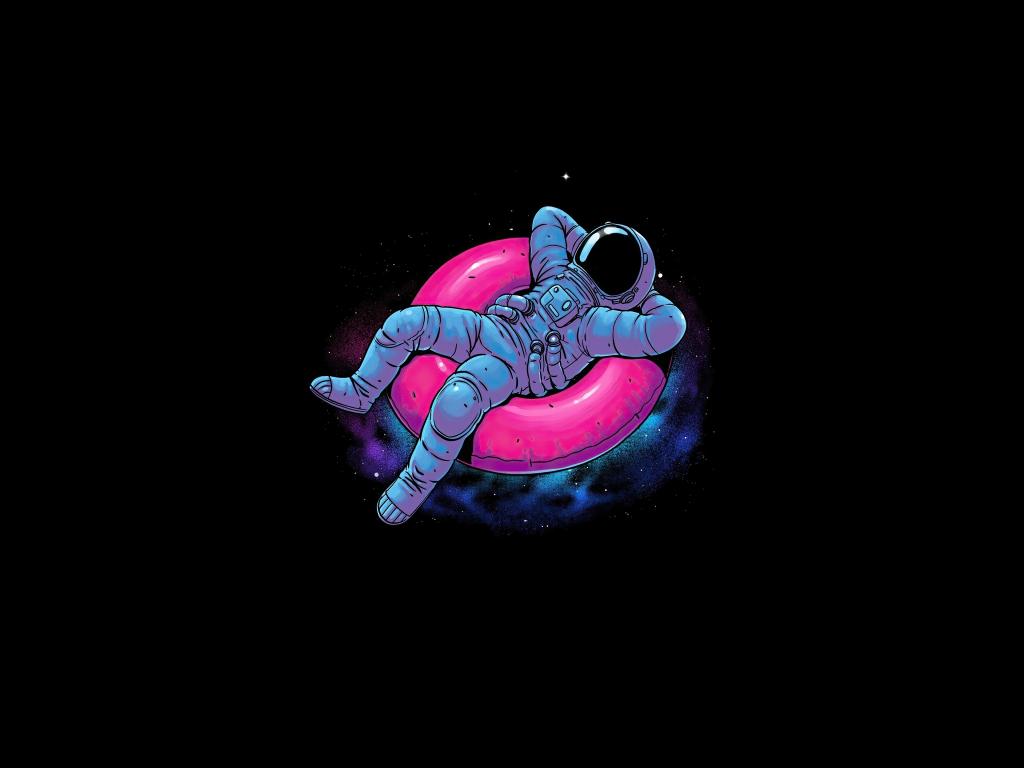 1024x768 Desktop wallpaper swimming, dream, astronaut, dark, HD image, picture, background, 245d47