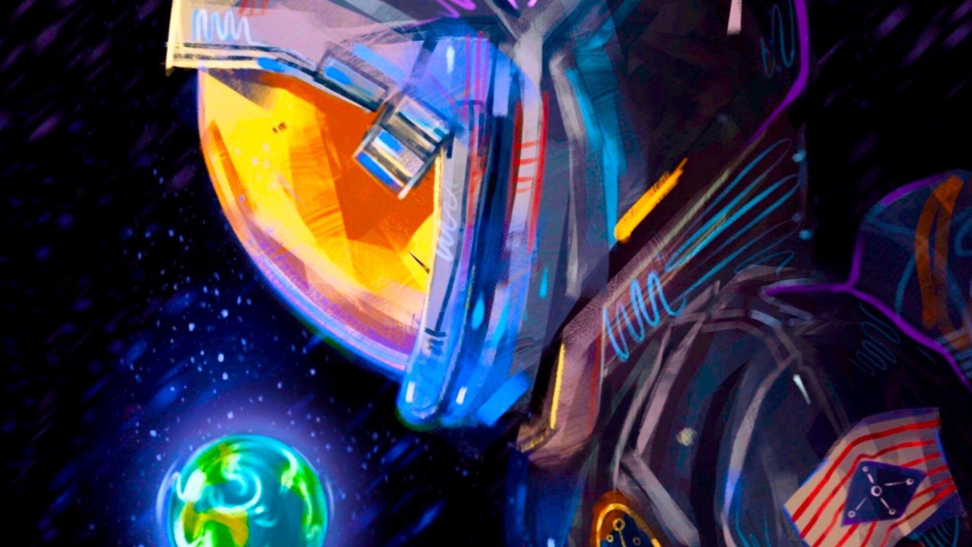 1920x1080 Wallpaper Colorful Art, Astronaut, Spacesuit, Planet